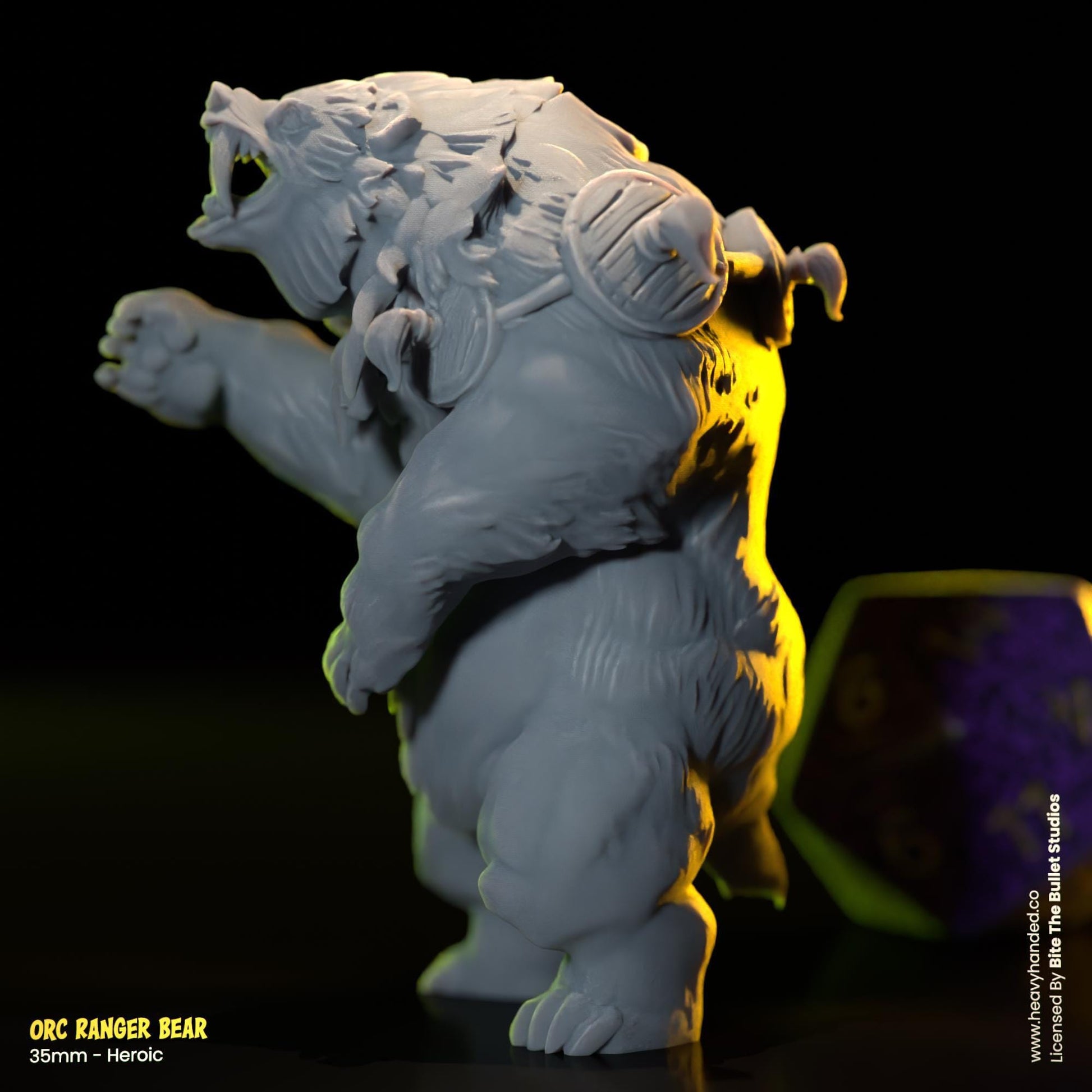 Orc Ranger and Bear Companion | Bite the Bullet | Orcs | Tabletop RPG and D&D Fantasy Miniature