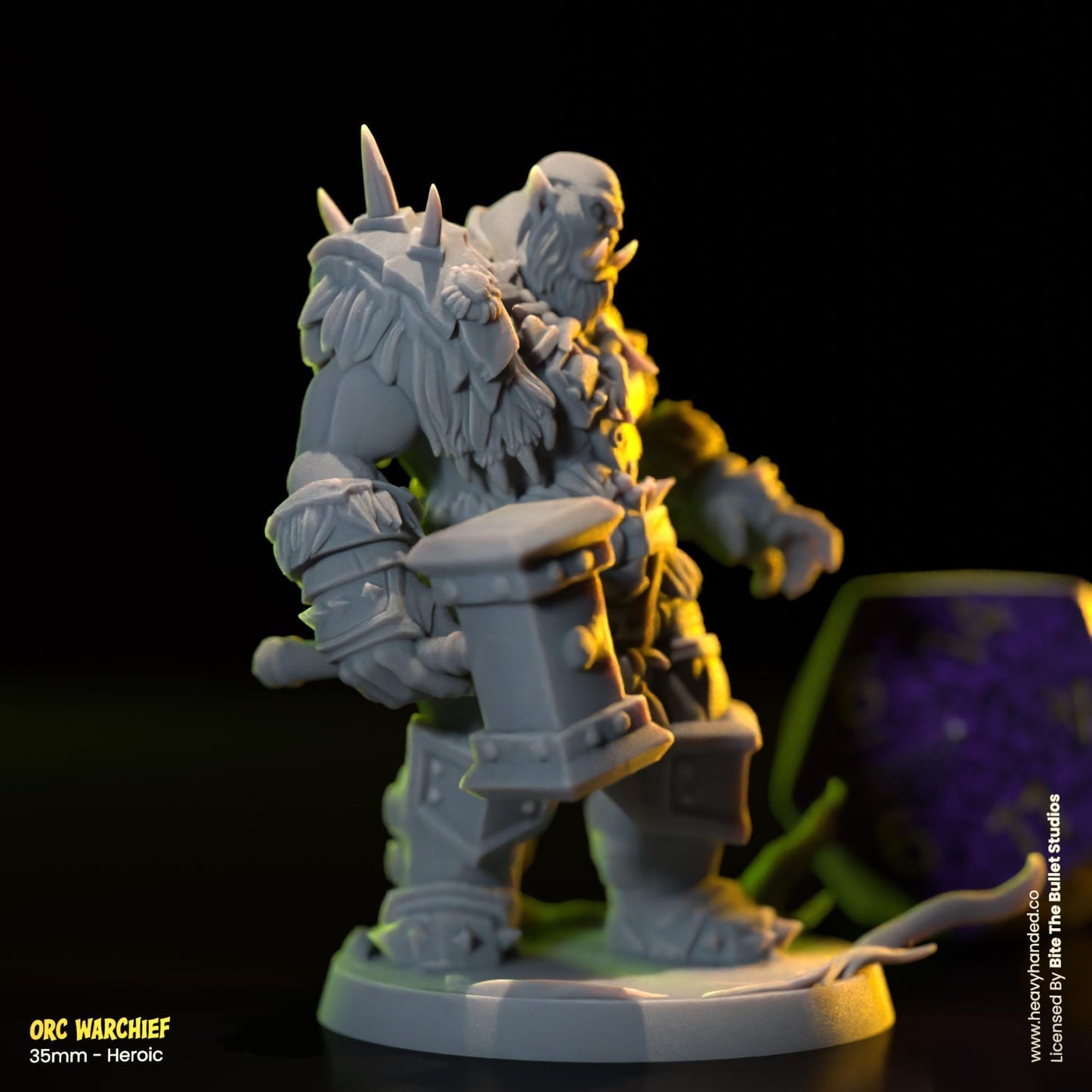 Orc Warchief | Bite the Bullet | Orcs | Tabletop RPG and D&D Fantasy Miniature