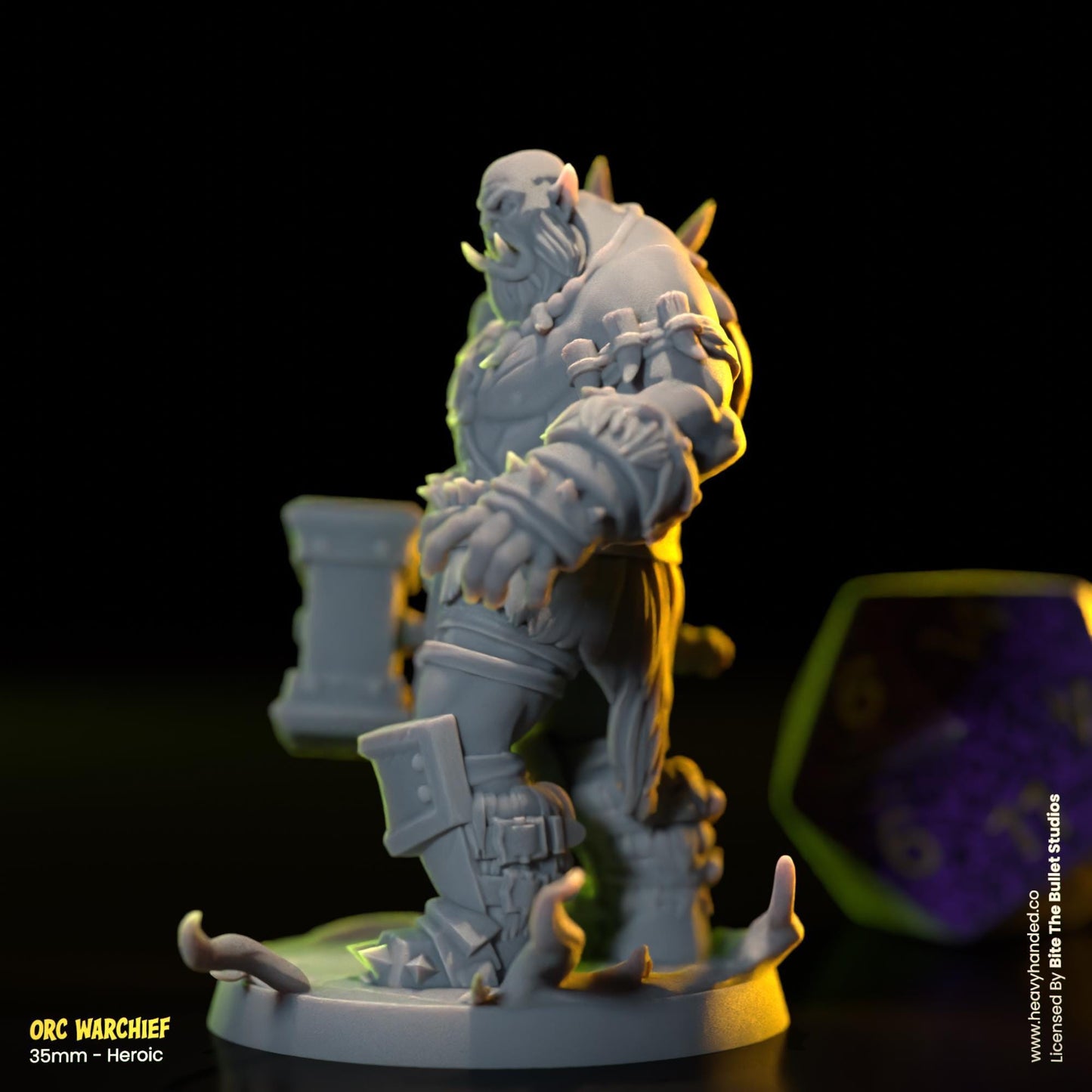 Orc Warchief | Bite the Bullet | Orcs | Tabletop RPG and D&D Fantasy Miniature