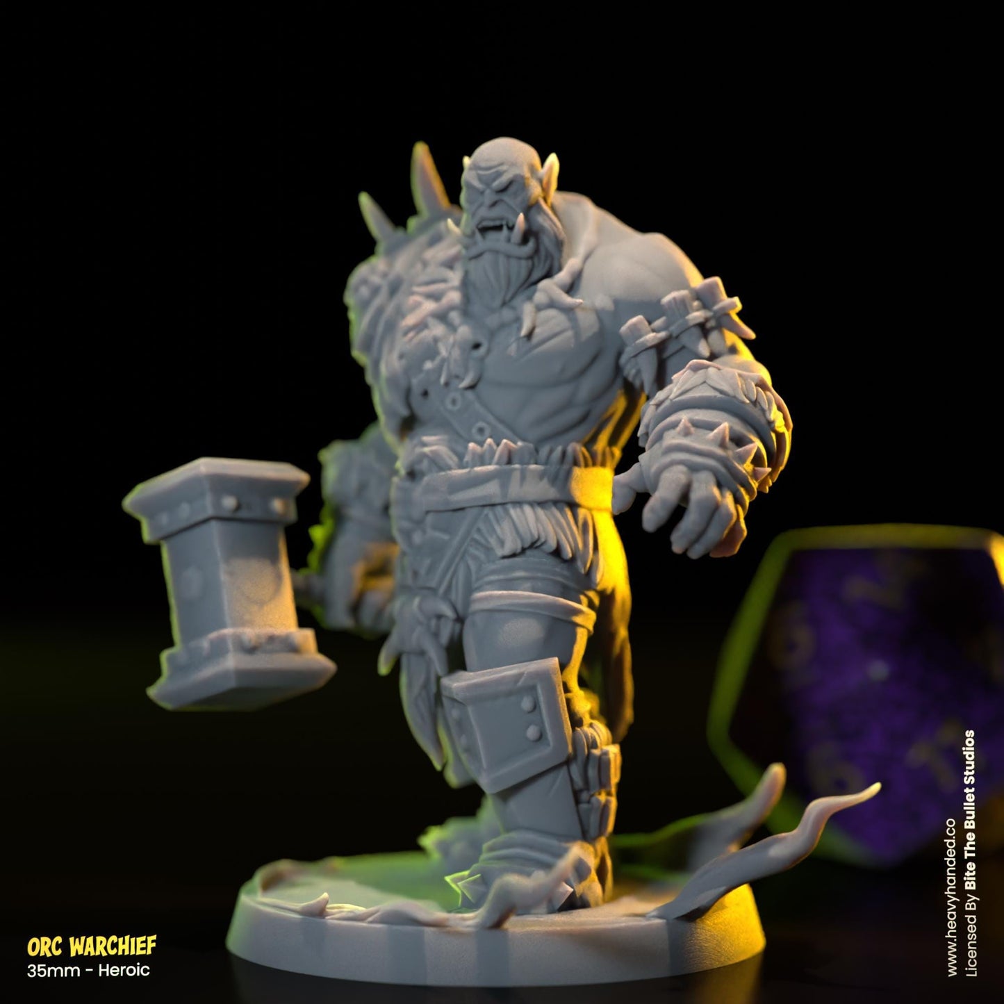 Orc Warchief | Bite the Bullet | Orcs | Tabletop RPG and D&D Fantasy Miniature
