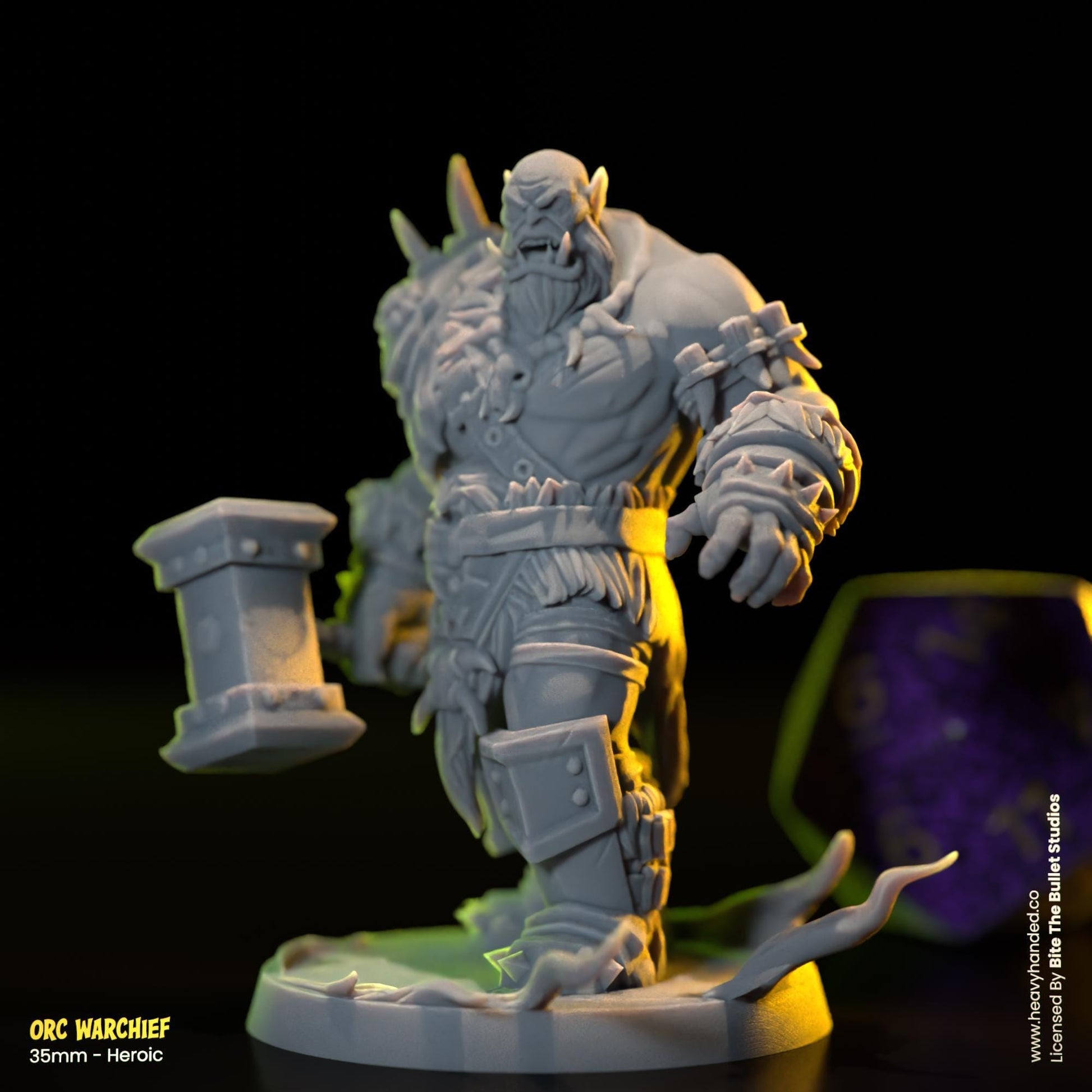 Orc Warchief | Bite the Bullet | Orcs | Tabletop RPG and D&D Fantasy Miniature