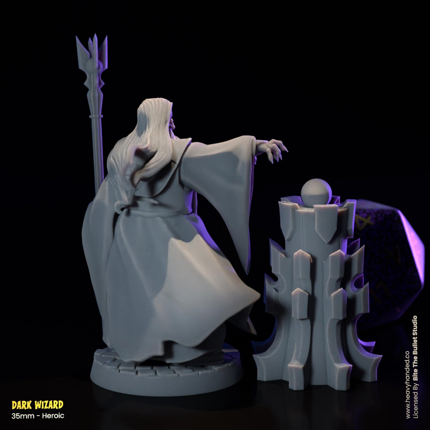 Dark Wizard (Saruman) Miniature | Dungeons and Dragons Mini RPG Tabletop Miniature DnD Painting Pathfinder 5e DnD | BtB