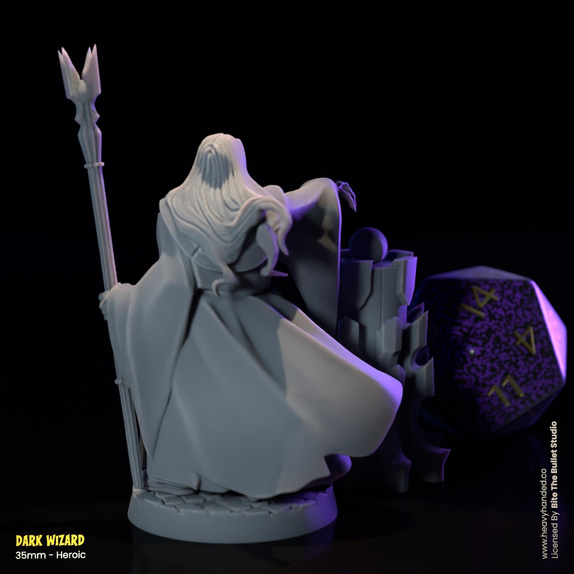 Dark Wizard (Saruman) Miniature | Dungeons and Dragons Mini RPG Tabletop Miniature DnD Painting Pathfinder 5e DnD | BtB