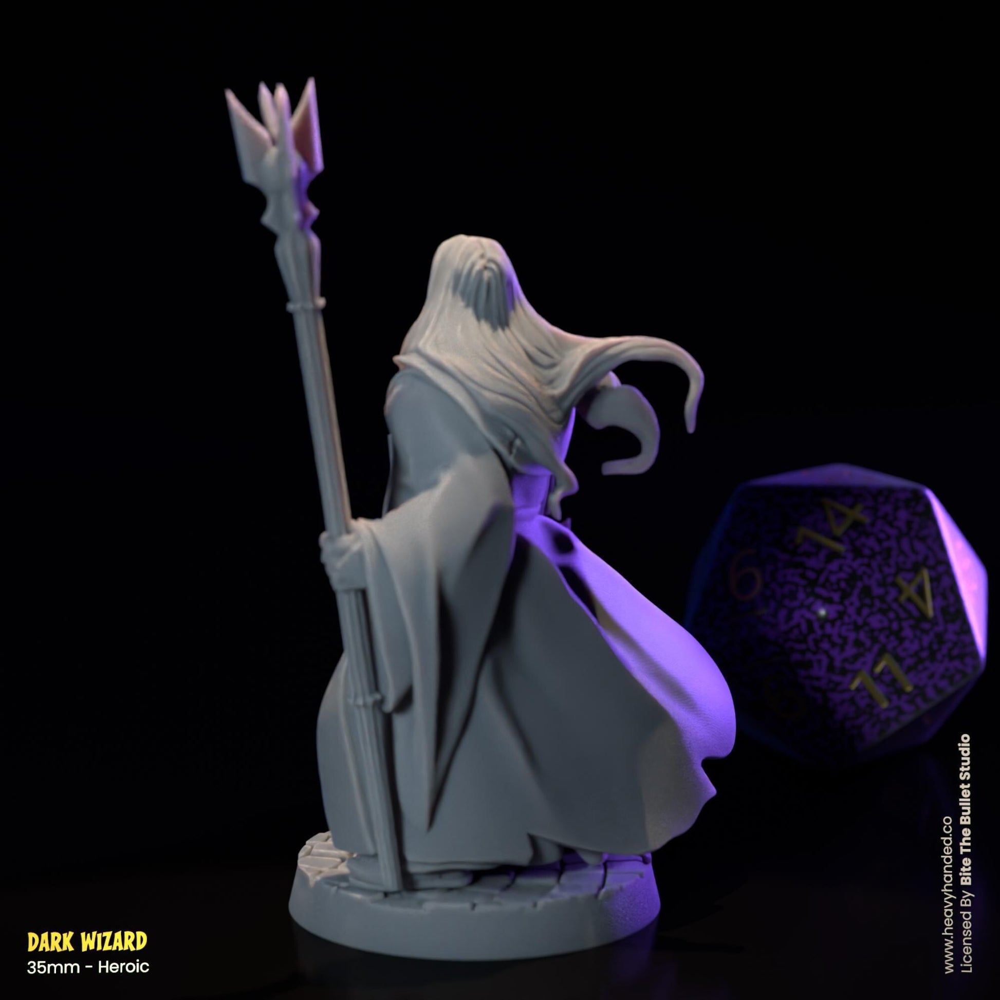 Dark Wizard (Saruman) Miniature | Dungeons and Dragons Mini RPG Tabletop Miniature DnD Painting Pathfinder 5e DnD | BtB