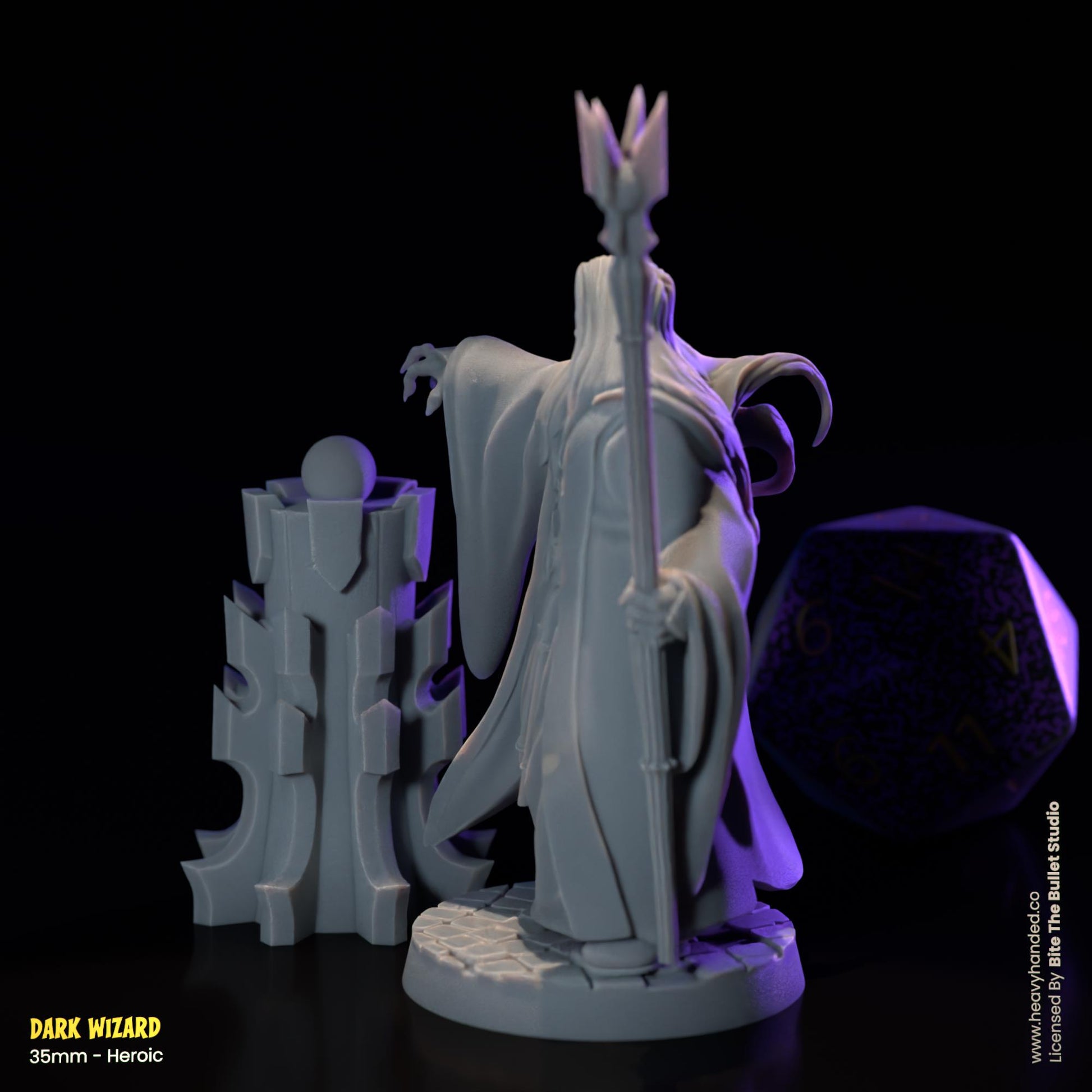 Dark Wizard (Saruman) Miniature | Dungeons and Dragons Mini RPG Tabletop Miniature DnD Painting Pathfinder 5e DnD | BtB