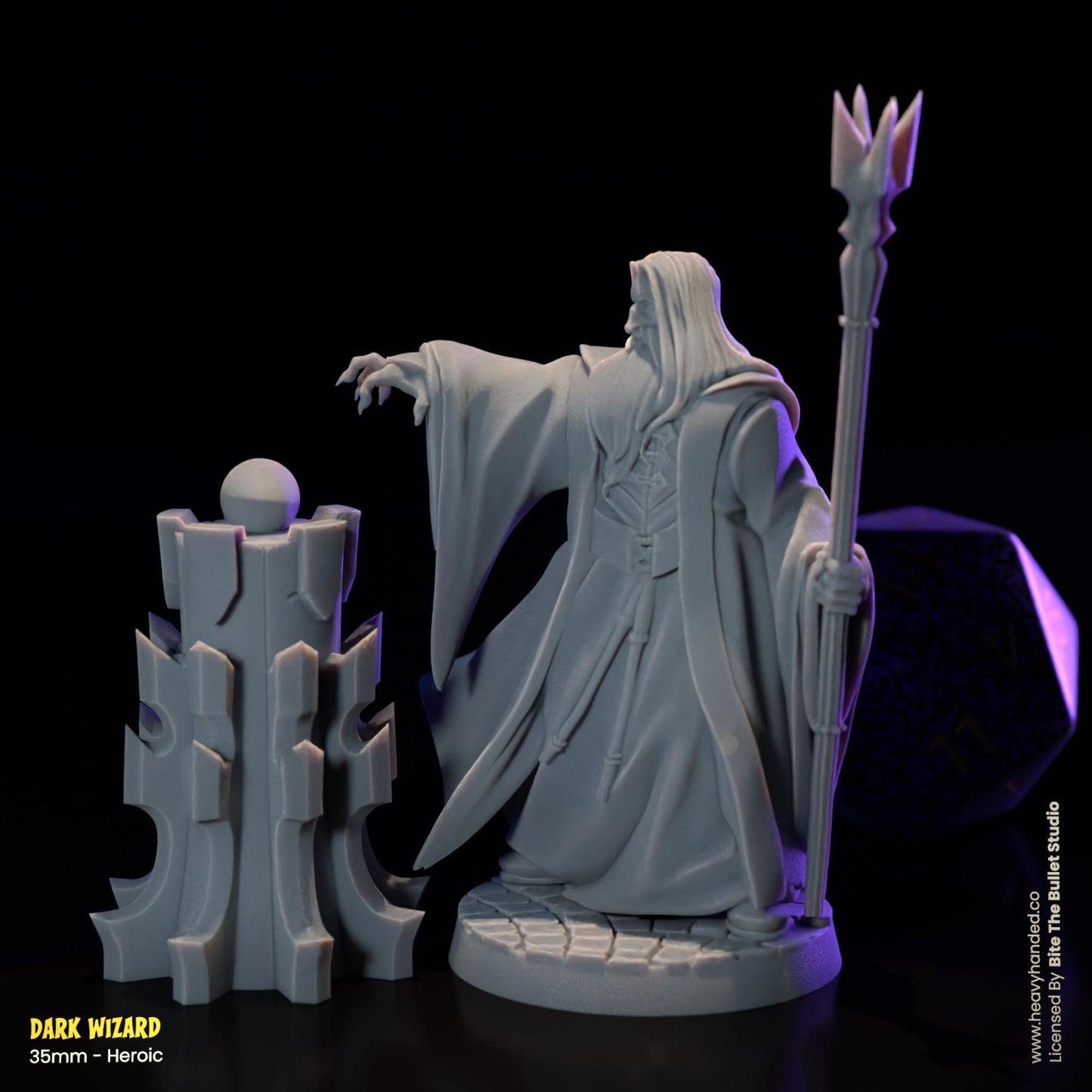 Dark Wizard (Saruman) Miniature | Dungeons and Dragons Mini RPG Tabletop Miniature DnD Painting Pathfinder 5e DnD | BtB