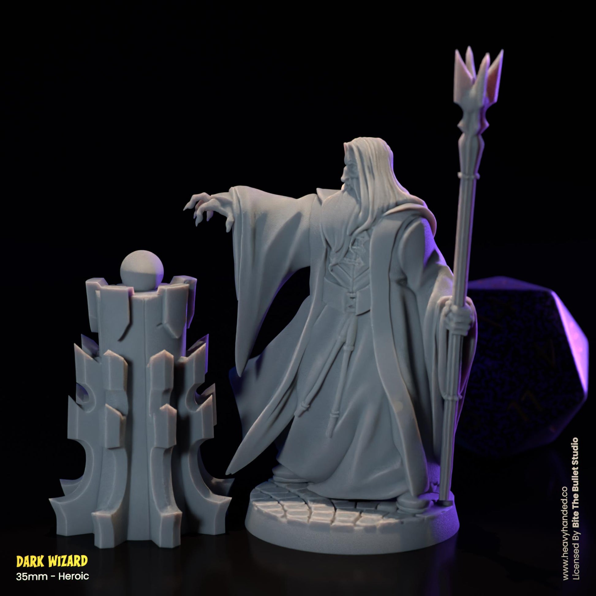 Dark Wizard (Saruman) Miniature | Dungeons and Dragons Mini RPG Tabletop Miniature DnD Painting Pathfinder 5e DnD | BtB