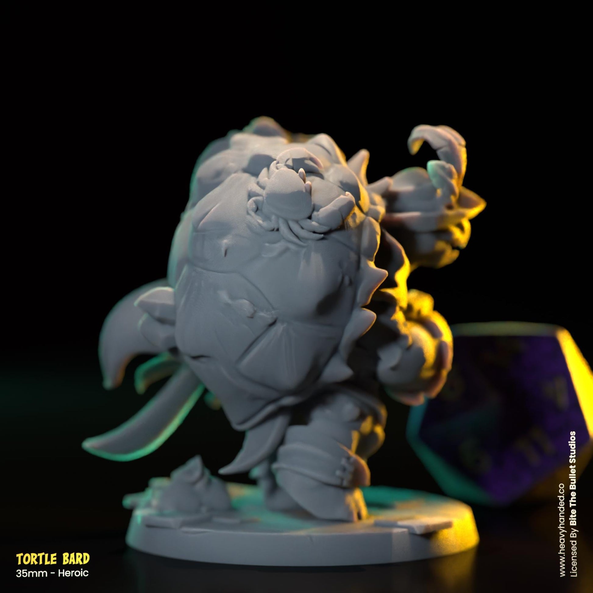 Tortle Bard Miniature | Dungeons and Dragons Mini RPG Tabletop Miniature DnD Painting Pathfinder 5e DnD | BtB