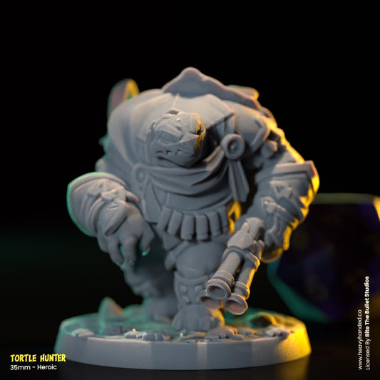 Tortle Hunter Miniature | Dungeons and Dragons Mini RPG Tabletop Miniature DnD Painting Pathfinder 5e DnD | BtB