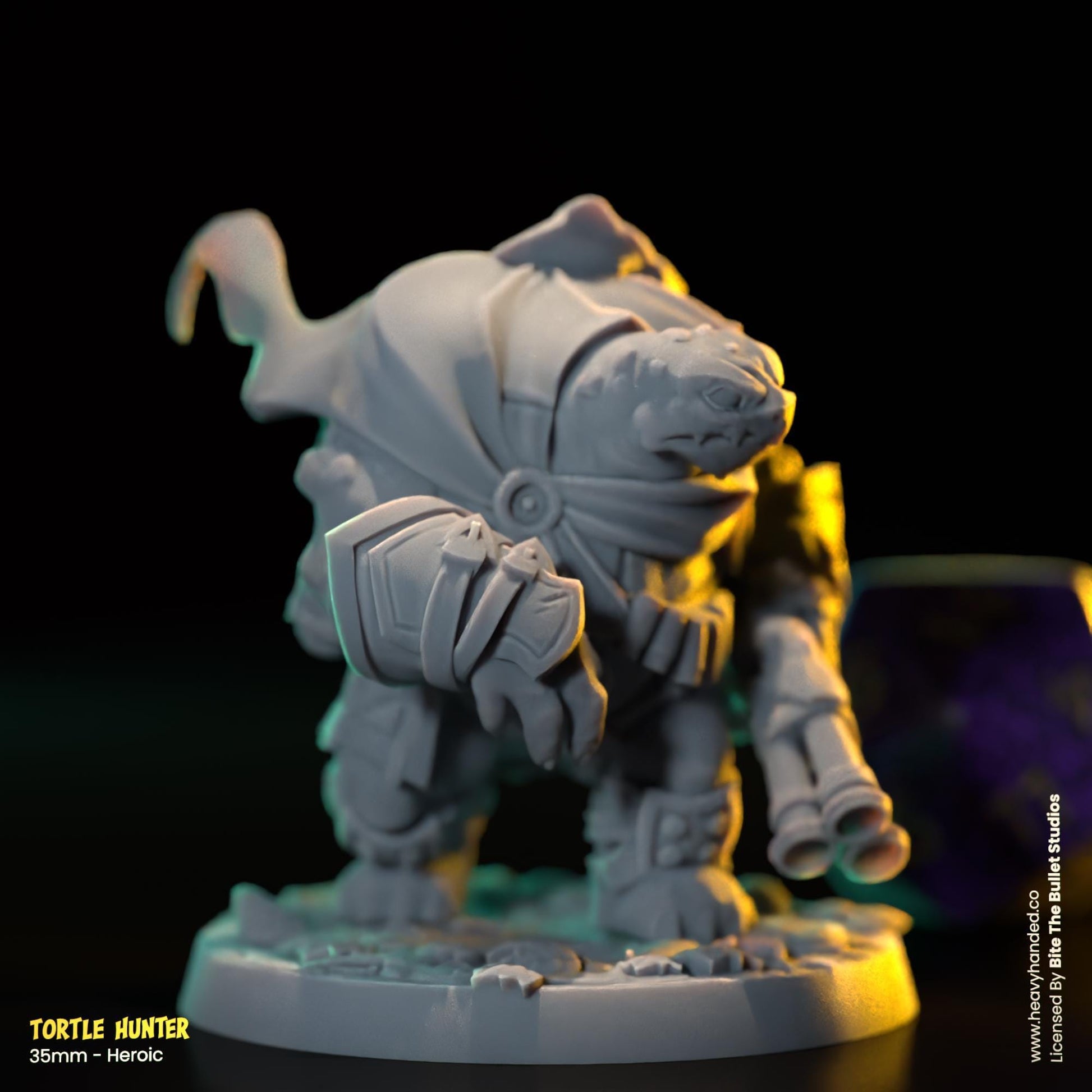 Tortle Hunter Miniature | Dungeons and Dragons Mini RPG Tabletop Miniature DnD Painting Pathfinder 5e DnD | BtB