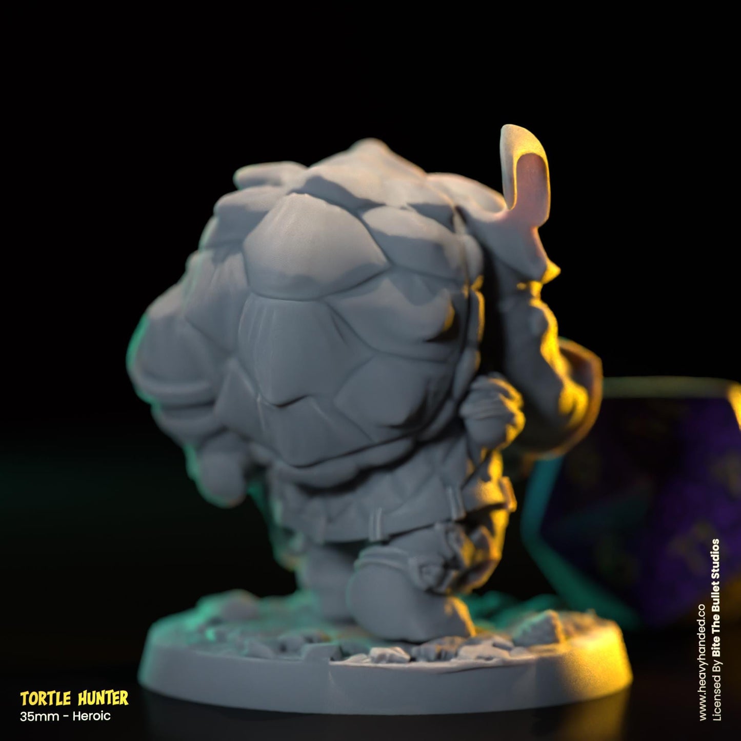 Tortle Hunter Miniature | Dungeons and Dragons Mini RPG Tabletop Miniature DnD Painting Pathfinder 5e DnD | BtB