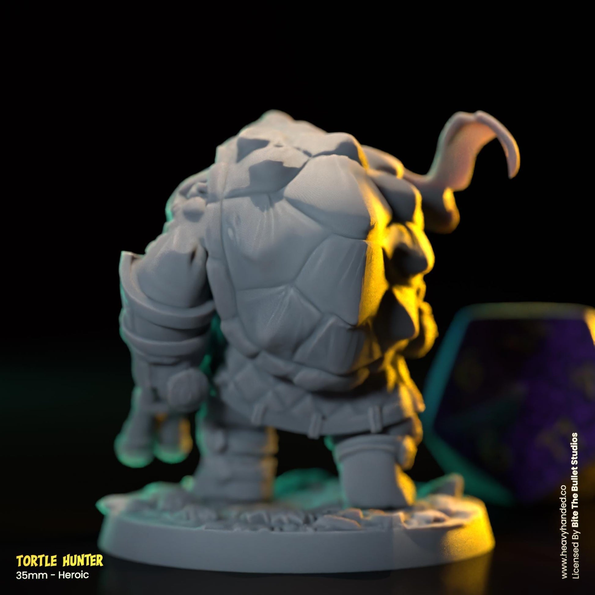 Tortle Hunter Miniature | Dungeons and Dragons Mini RPG Tabletop Miniature DnD Painting Pathfinder 5e DnD | BtB