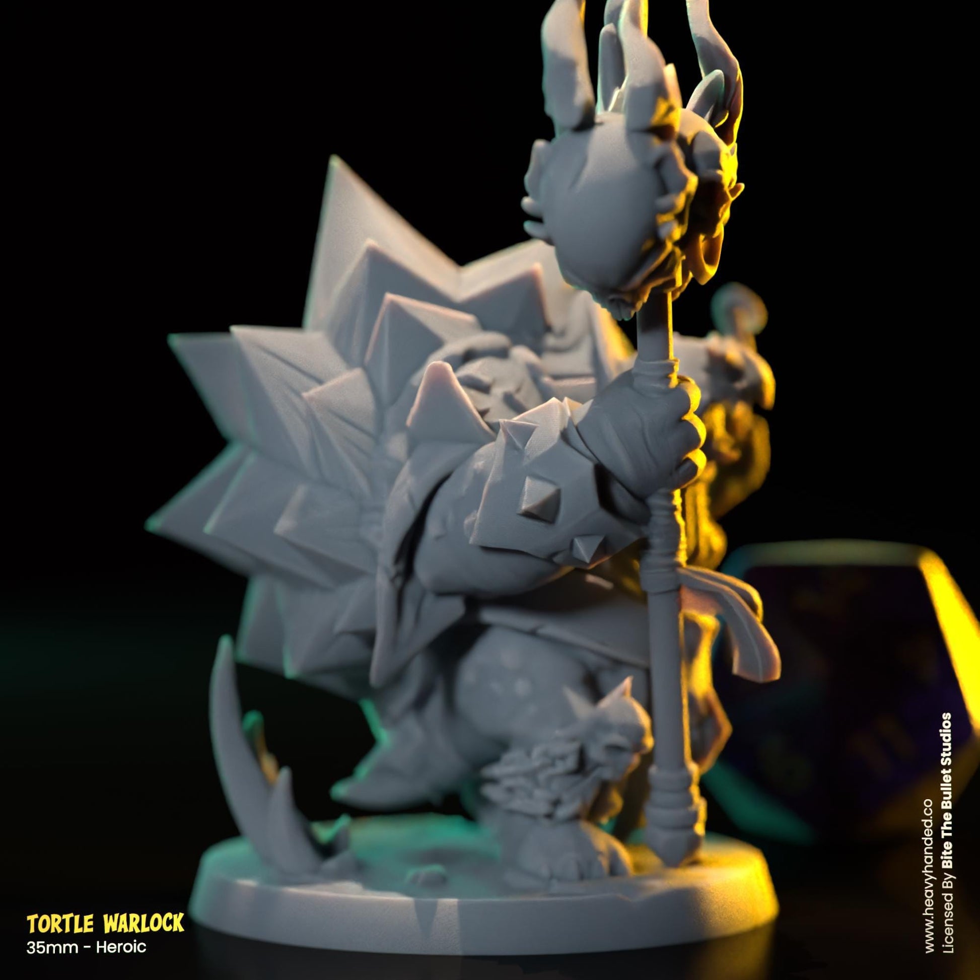 Tortle Warlock Miniature | Dungeons and Dragons Mini RPG Tabletop Miniature DnD Painting Pathfinder 5e DnD | BtB