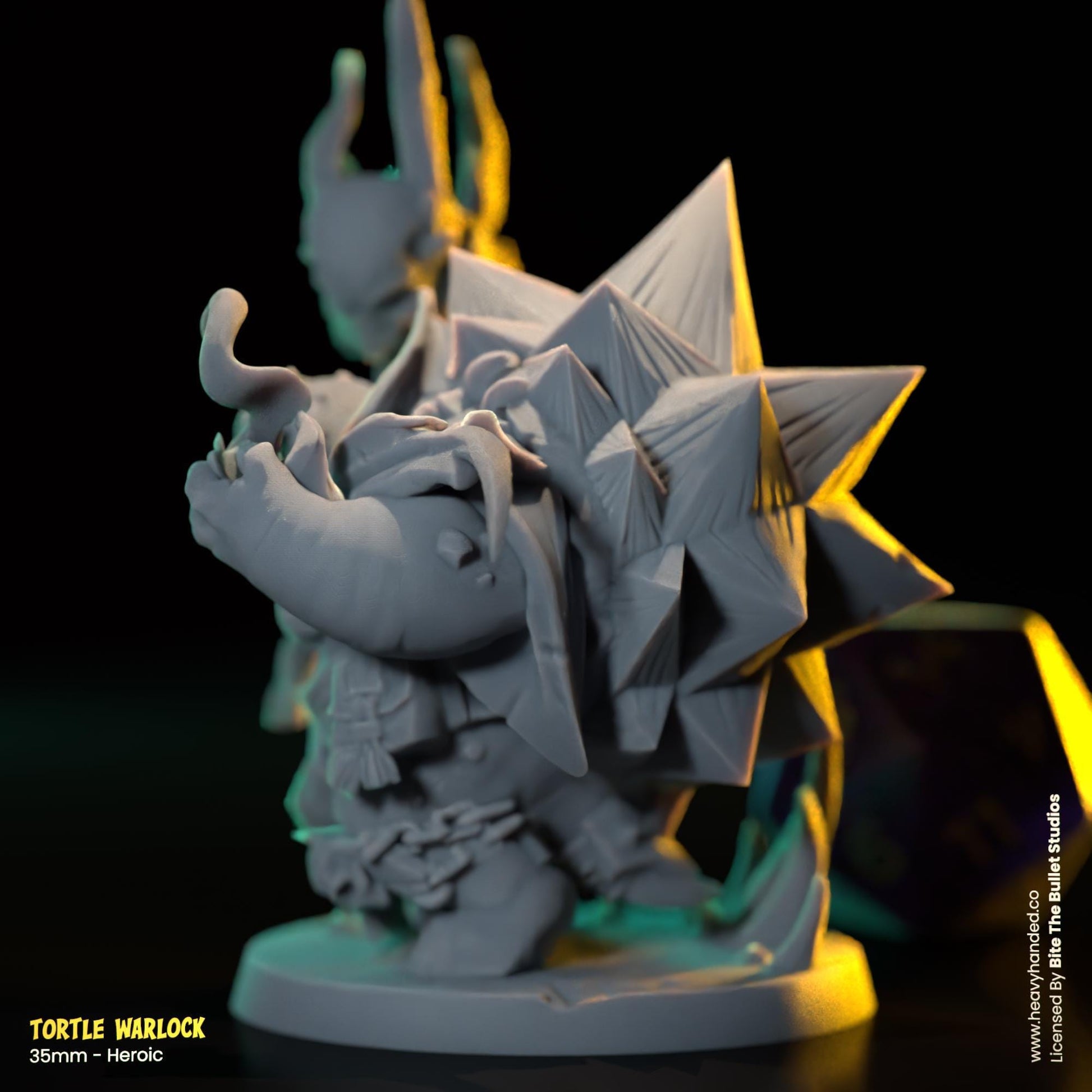 Tortle Warlock Miniature | Dungeons and Dragons Mini RPG Tabletop Miniature DnD Painting Pathfinder 5e DnD | BtB