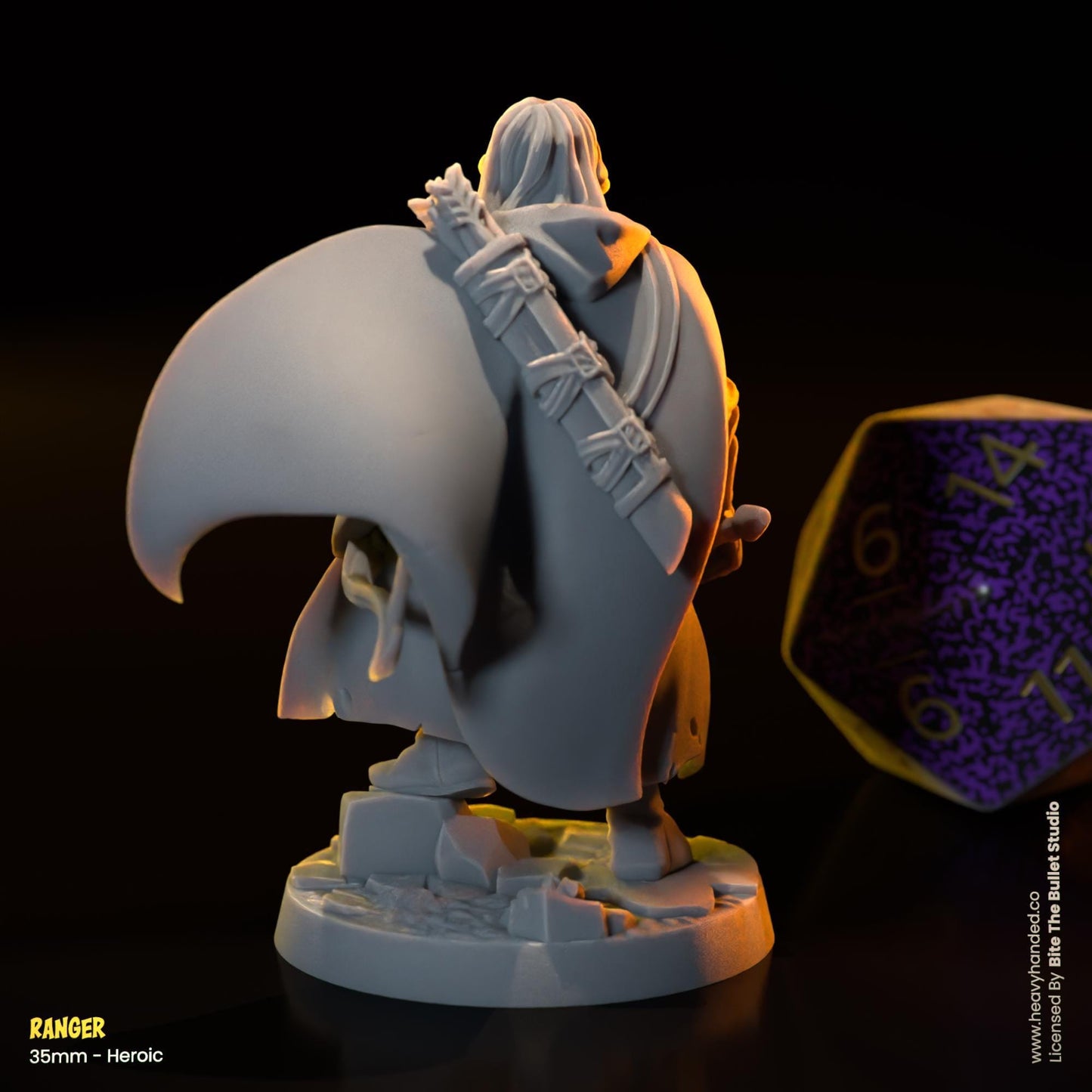 Aragorn Ranger Miniature | Heroic 32 mm Figure for DND