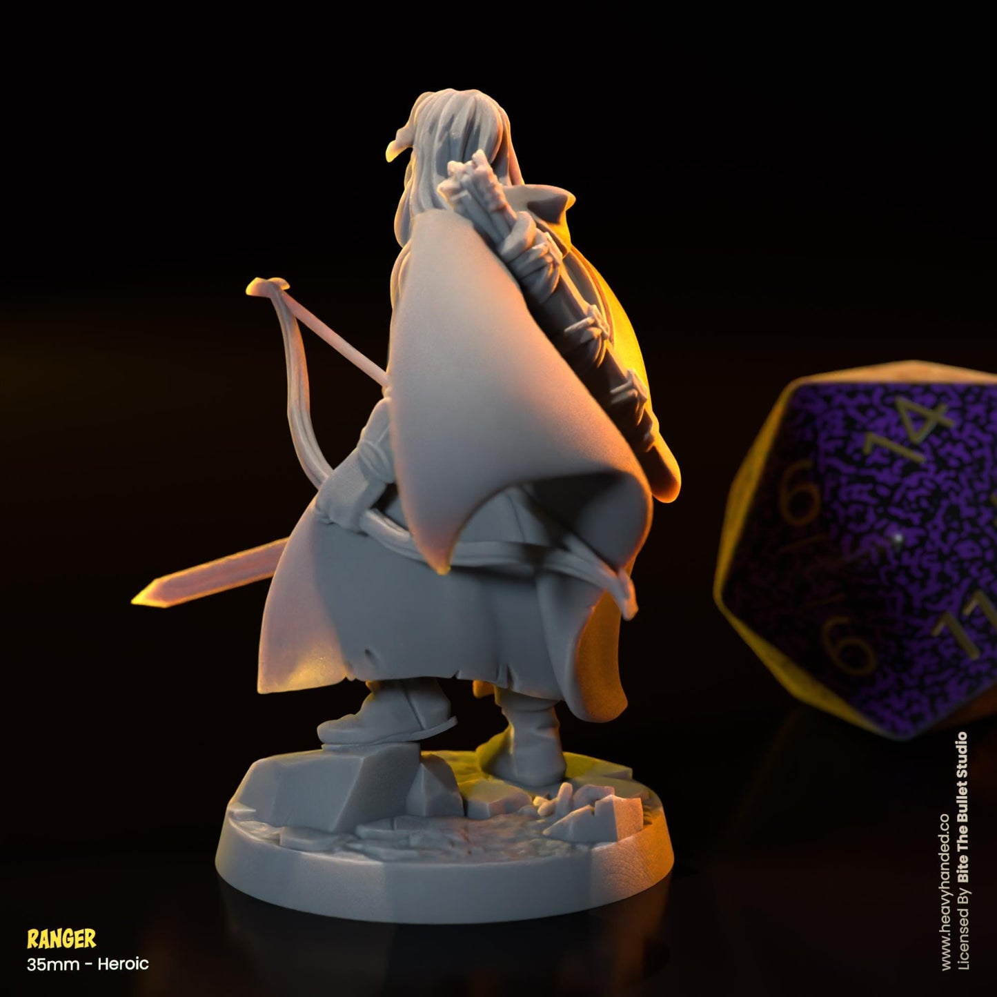 Aragorn Ranger Miniature | Heroic 32 mm Figure for DND