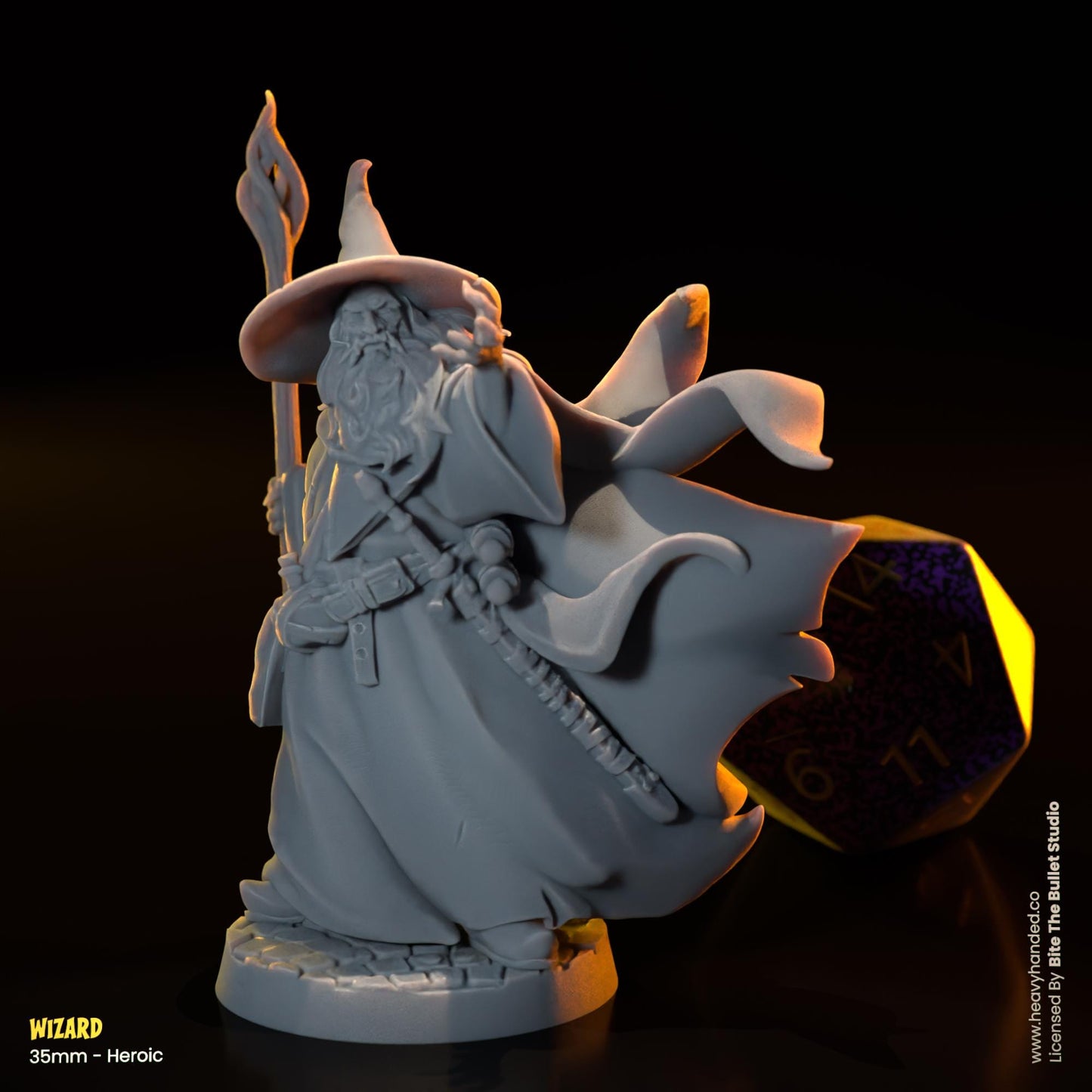 Wizard Miniature (Gandalf) | Dungeons and Dragons Mini RPG Tabletop Miniature DnD Painting Pathfinder 5e DnD | BtB