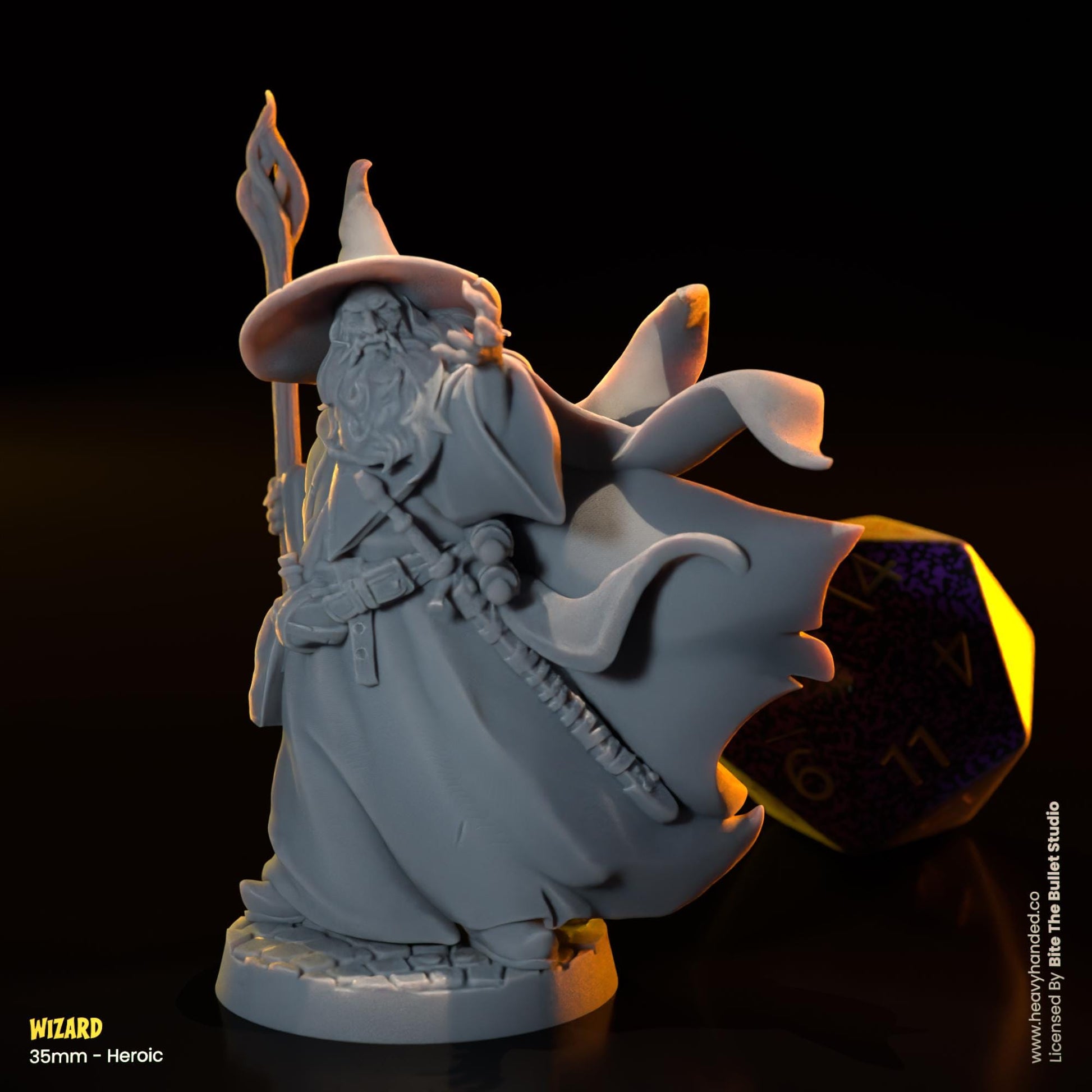 Wizard Miniature (Gandalf) | Dungeons and Dragons Mini RPG Tabletop Miniature DnD Painting Pathfinder 5e DnD | BtB