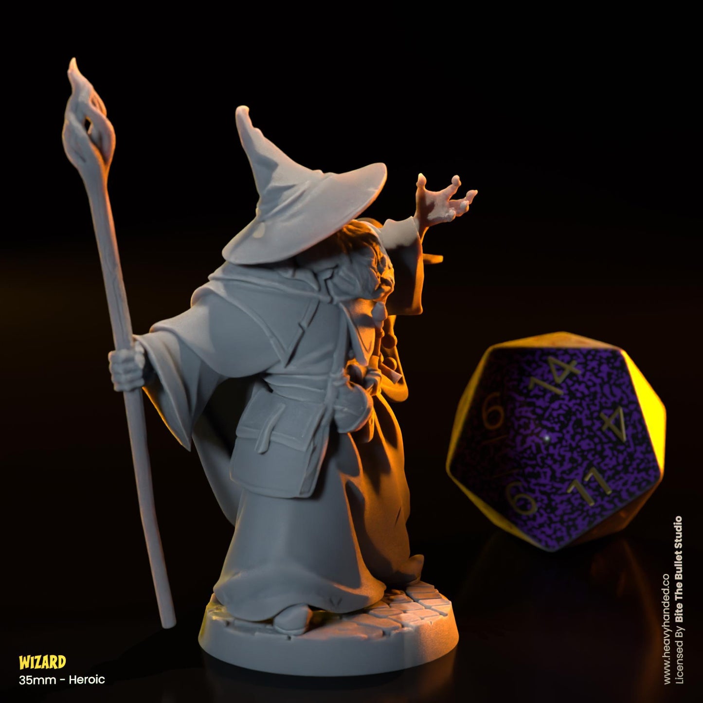 Wizard Miniature (Gandalf) | Dungeons and Dragons Mini RPG Tabletop Miniature DnD Painting Pathfinder 5e DnD | BtB