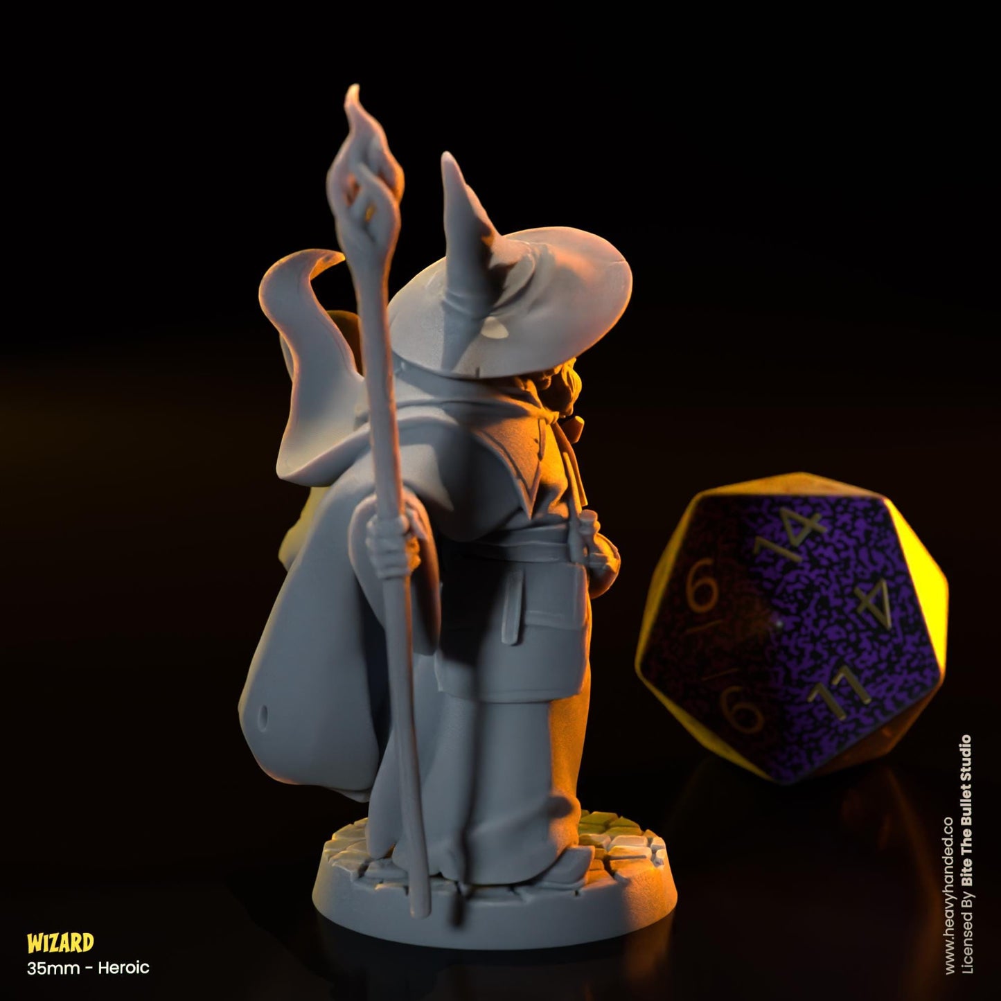 Wizard Miniature (Gandalf) | Dungeons and Dragons Mini RPG Tabletop Miniature DnD Painting Pathfinder 5e DnD | BtB