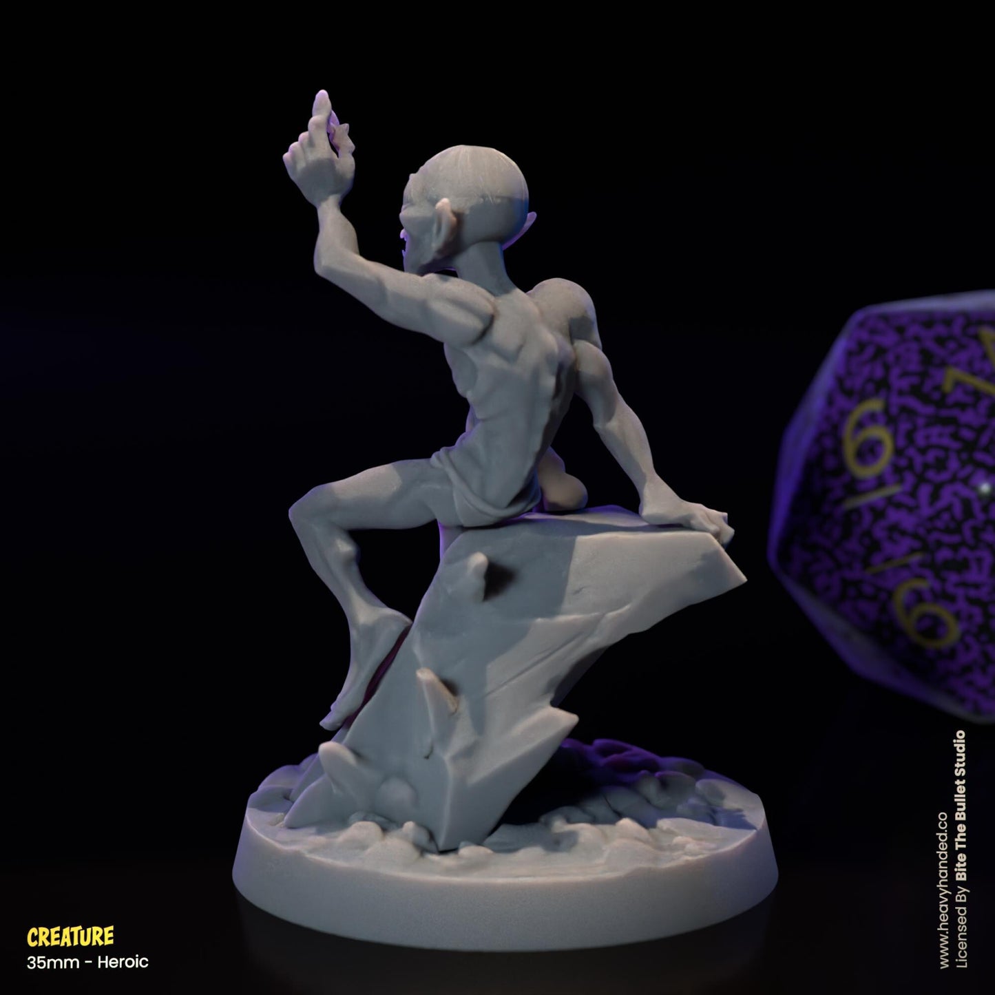 Creature Miniature (Sméagol/Gollum) | Dungeons and Dragons Mini RPG Tabletop Miniature DnD Painting Pathfinder 5e DnD | BtB