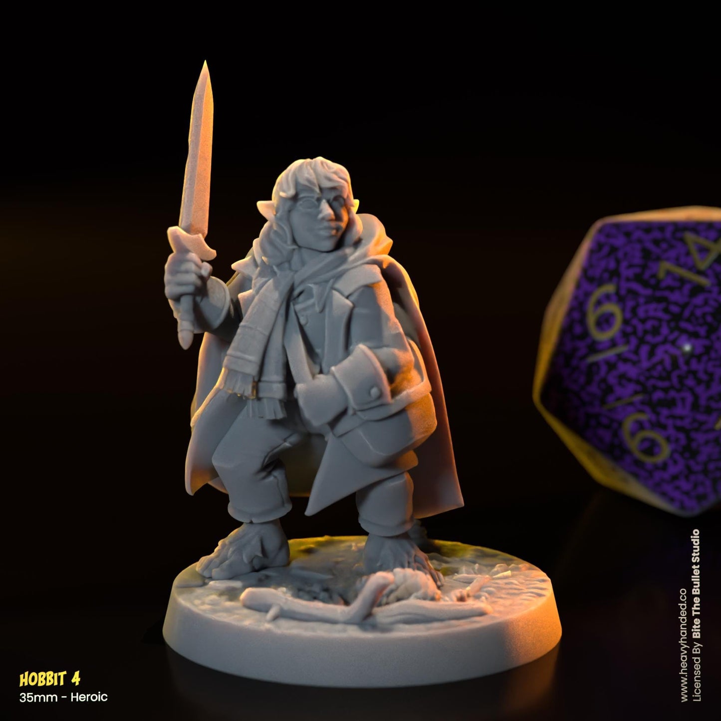 Hobbits Miniatures (Frodo, Sam, Merry, Pippin) | Dungeons and Dragons Mini RPG Tabletop Miniature DnD Painting Pathfinder 5e DnD | BtB