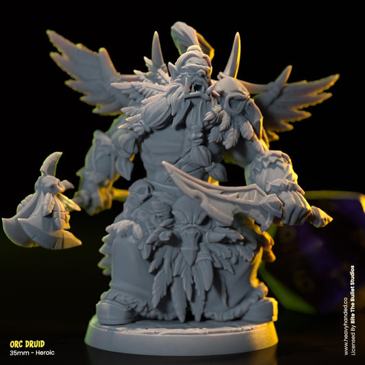 Orc Druid | Bite the Bullet | Orcs | Tabletop RPG and D&D Fantasy Miniature