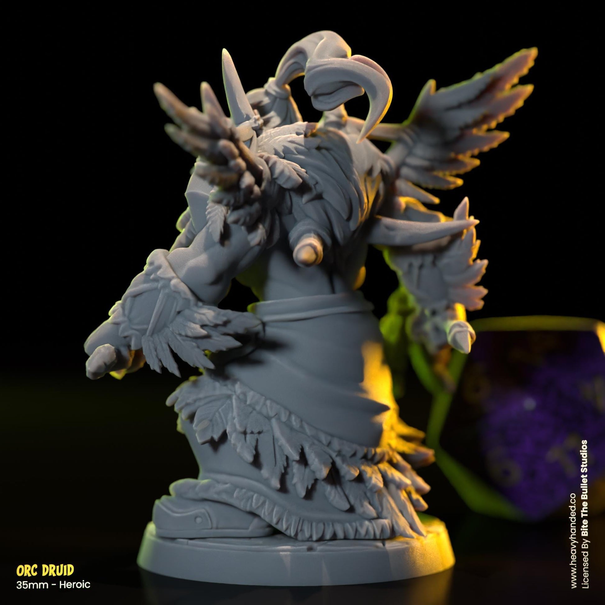 Orc Druid | Bite the Bullet | Orcs | Tabletop RPG and D&D Fantasy Miniature