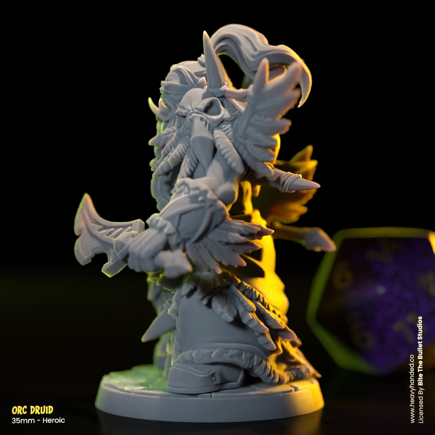 Orc Druid | Bite the Bullet | Orcs | Tabletop RPG and D&D Fantasy Miniature