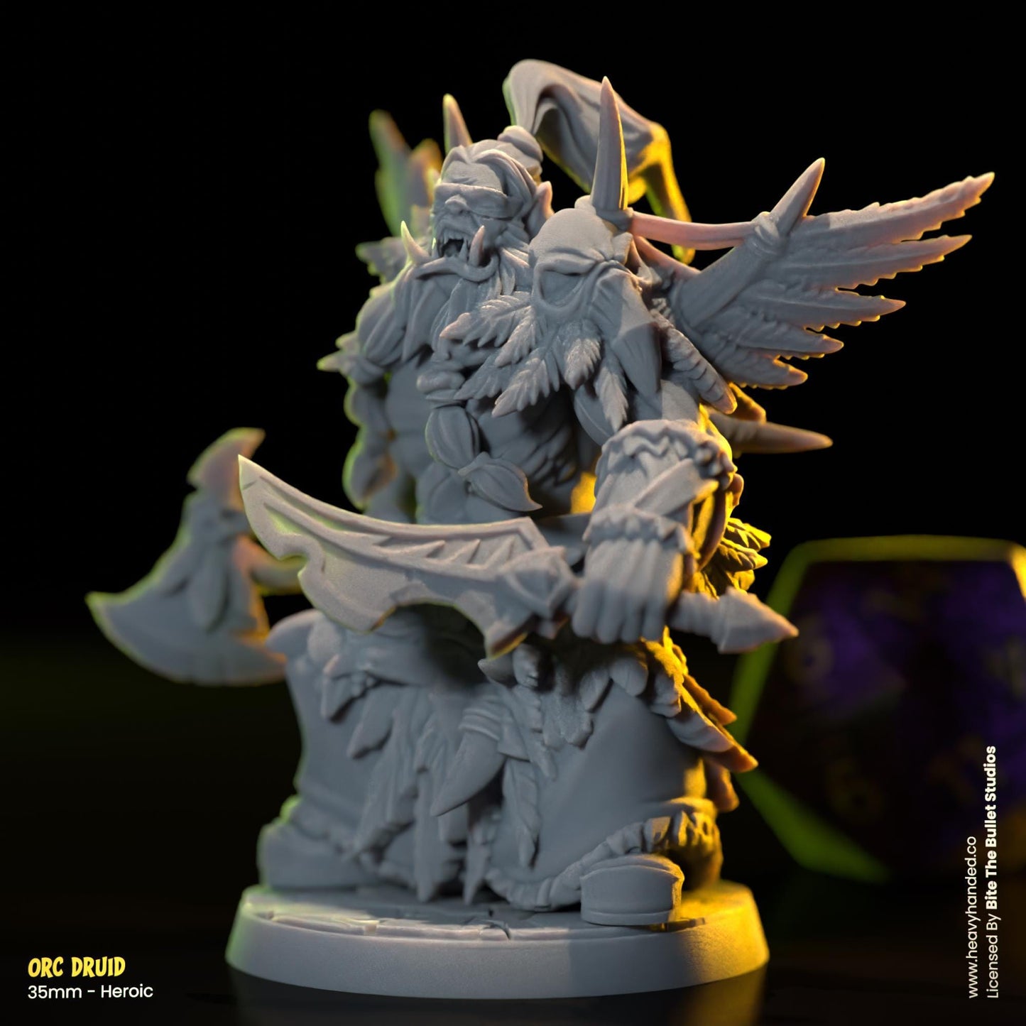 Orc Druid | Bite the Bullet | Orcs | Tabletop RPG and D&D Fantasy Miniature