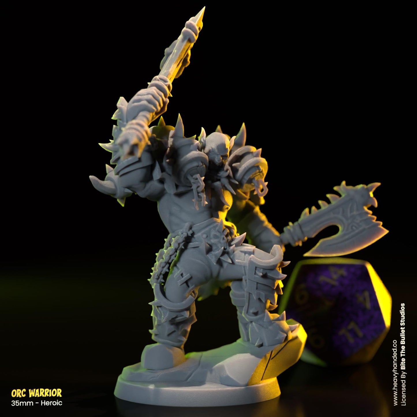 Orc Warrior | Bite the Bullet | Orcs | Tabletop RPG and D&D Fantasy Miniature