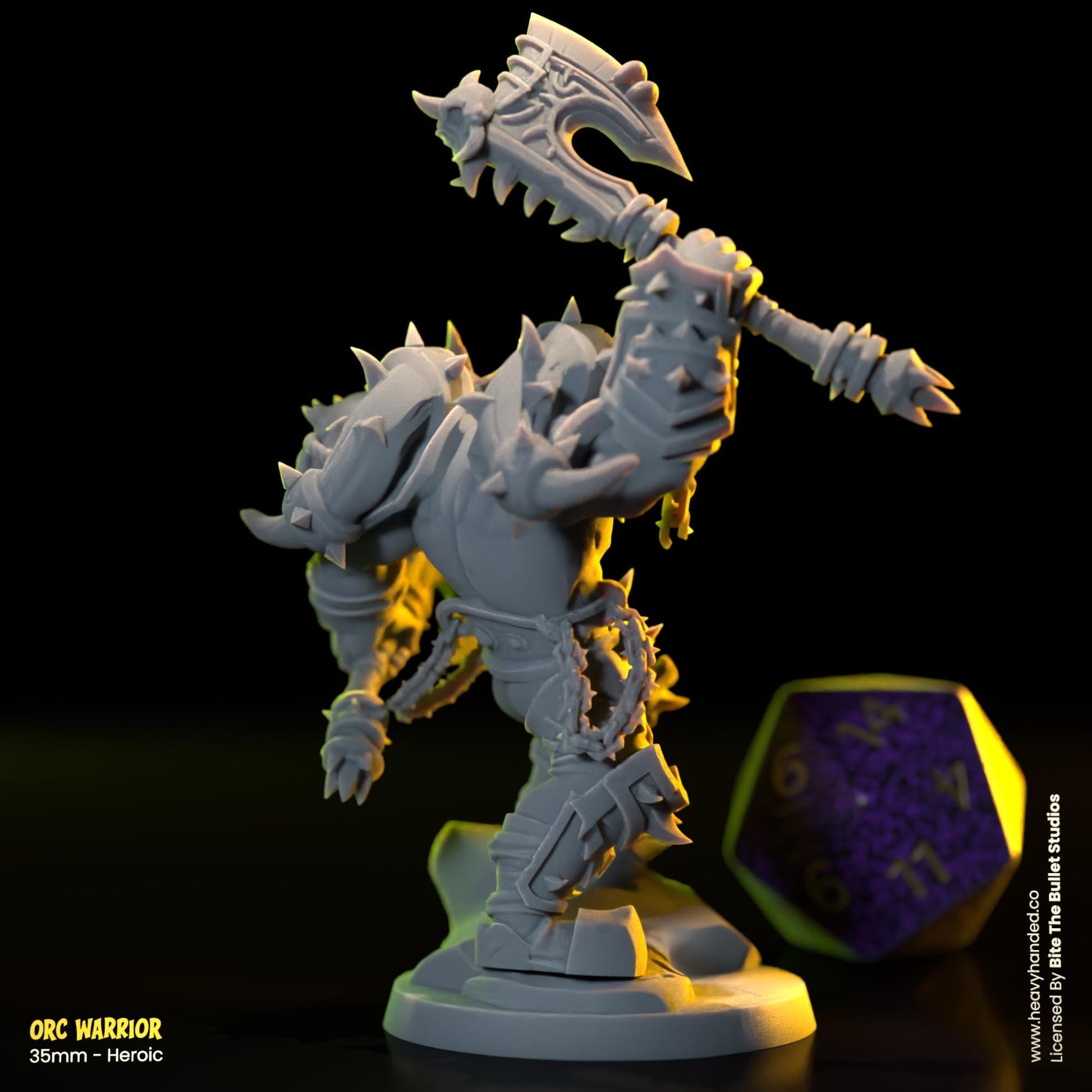 Orc Warrior | Bite the Bullet | Orcs | Tabletop RPG and D&D Fantasy Miniature