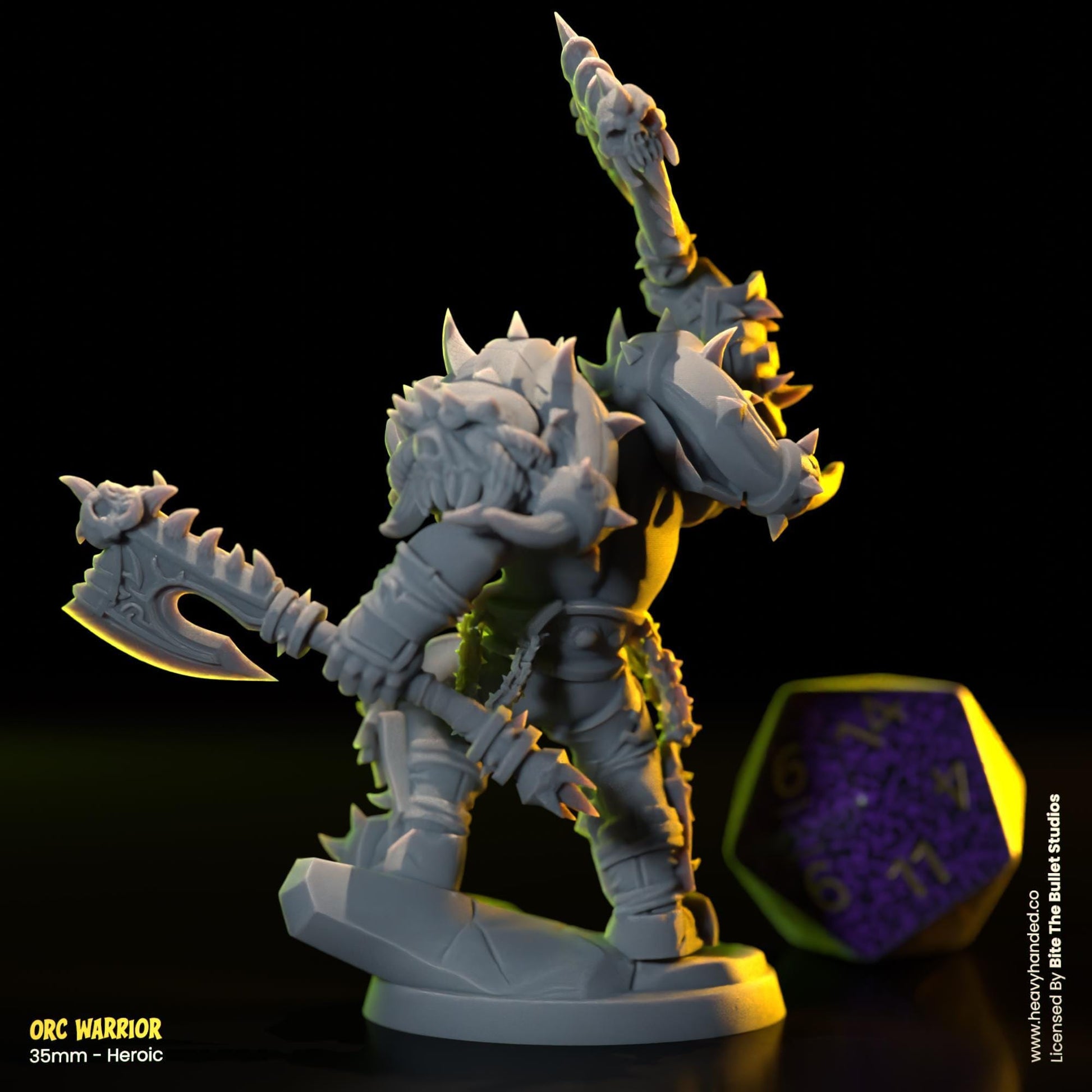 Orc Warrior | Bite the Bullet | Orcs | Tabletop RPG and D&D Fantasy Miniature