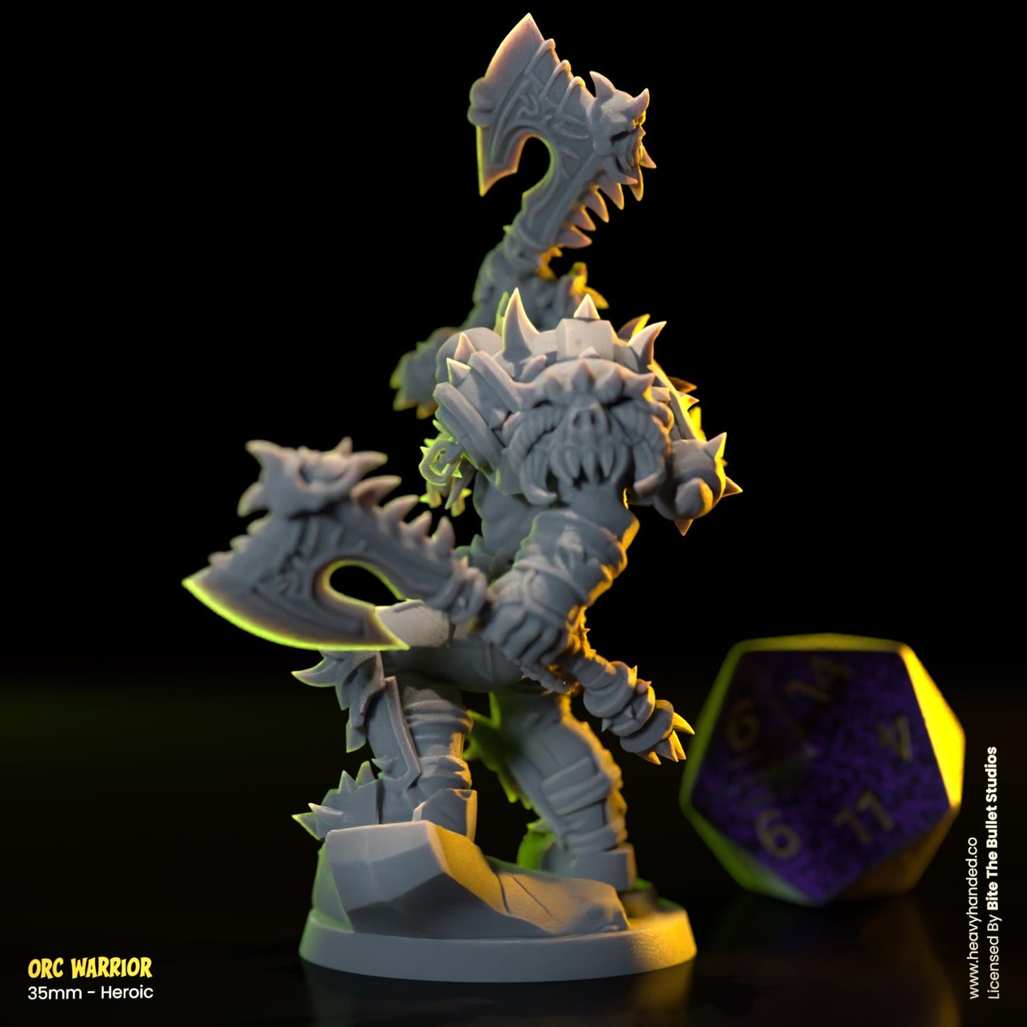 Orc Warrior | Bite the Bullet | Orcs | Tabletop RPG and D&D Fantasy Miniature