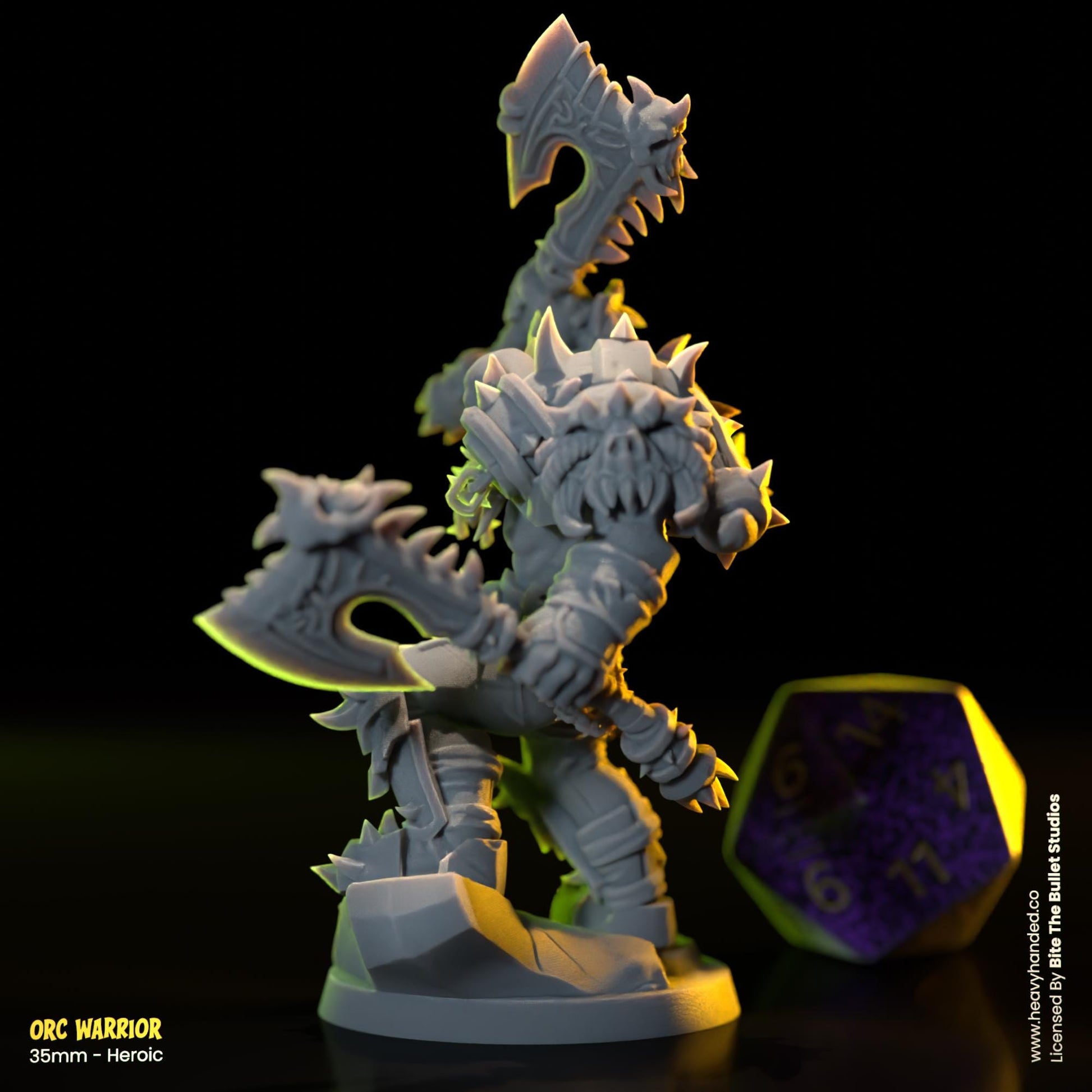 Orc Warrior | Bite the Bullet | Orcs | Tabletop RPG and D&D Fantasy Miniature