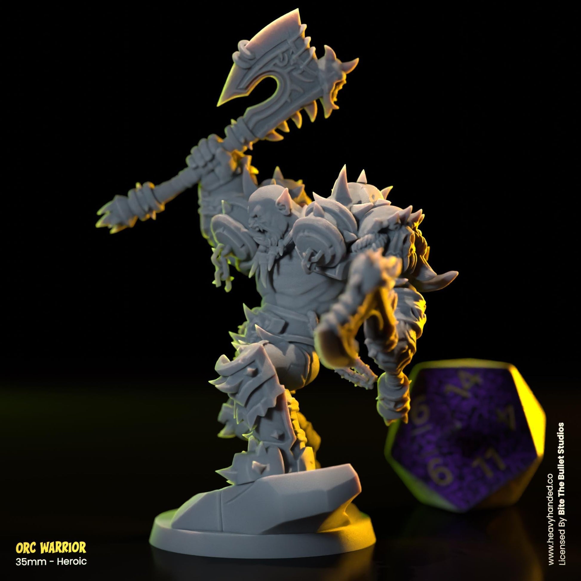 Orc Warrior | Bite the Bullet | Orcs | Tabletop RPG and D&D Fantasy Miniature