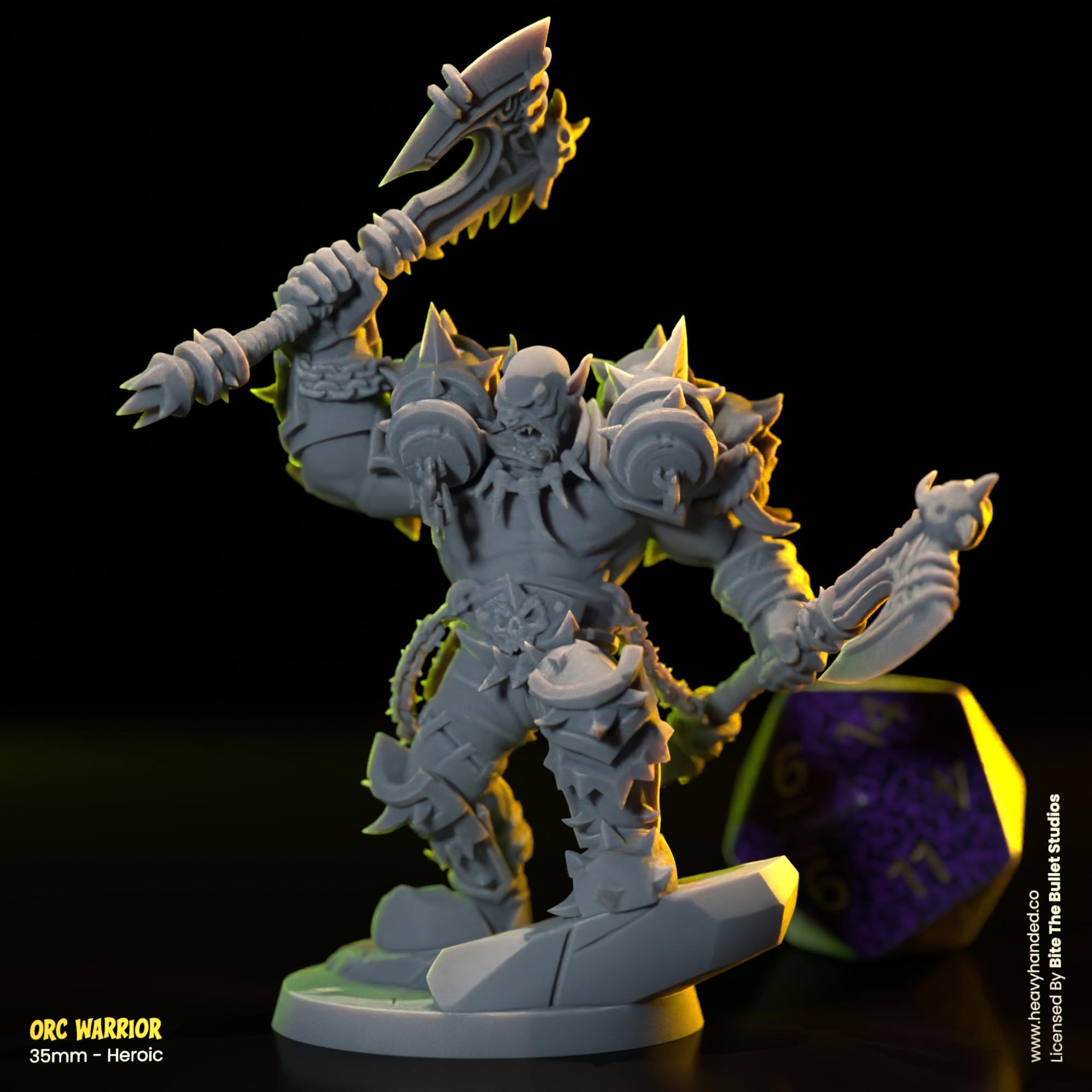 Orc Warrior | Bite the Bullet | Orcs | Tabletop RPG and D&D Fantasy Miniature