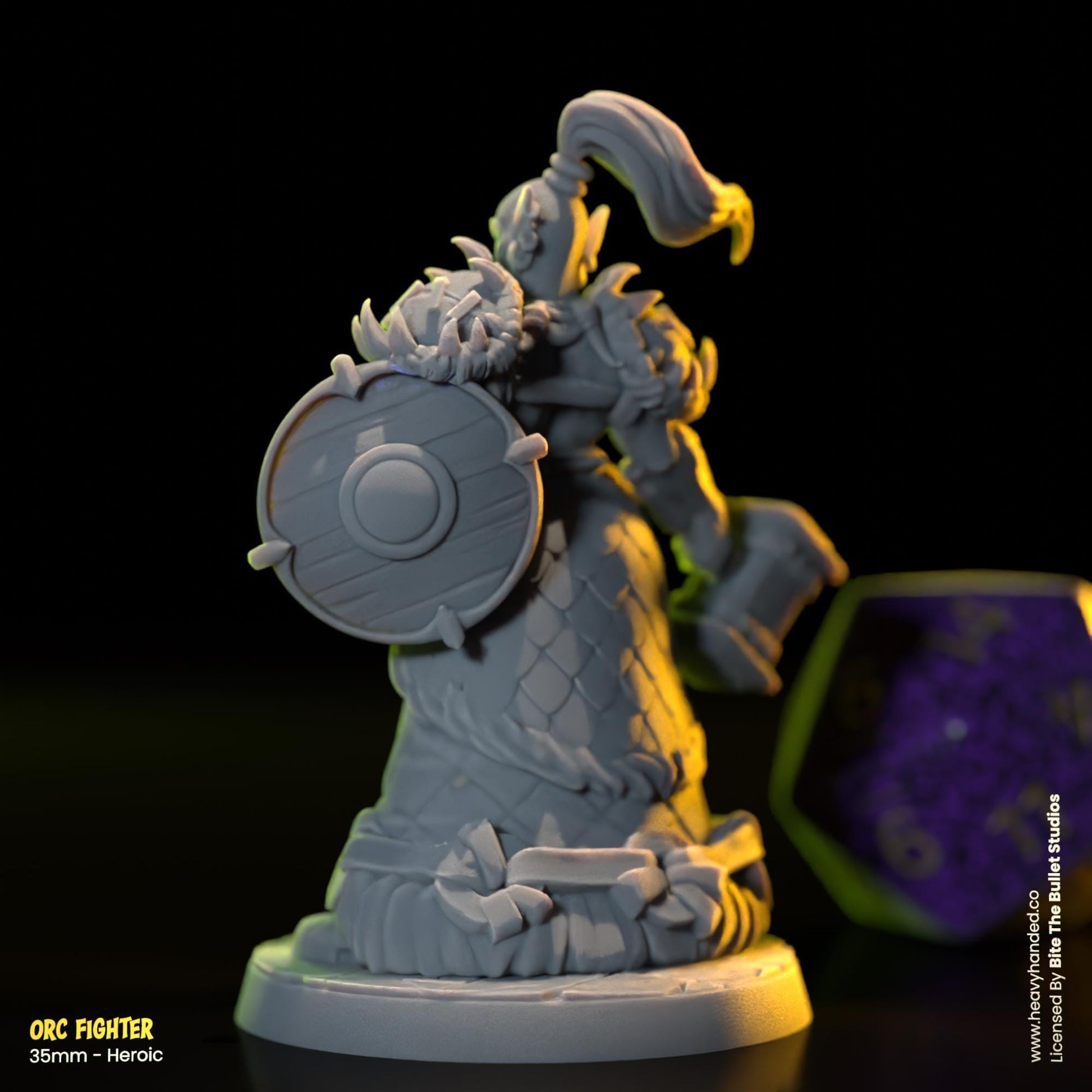 Orc Fighter | Bite the Bullet | Orcs | Tabletop RPG and D&D Fantasy Miniature