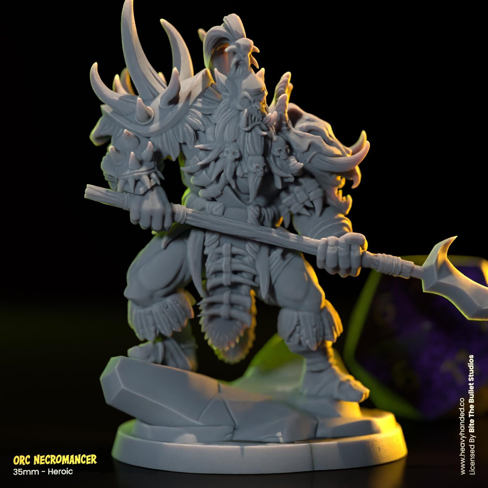 Orc Necromancer | Bite the Bullet | Orcs | Tabletop RPG and D&D Fantasy Miniature