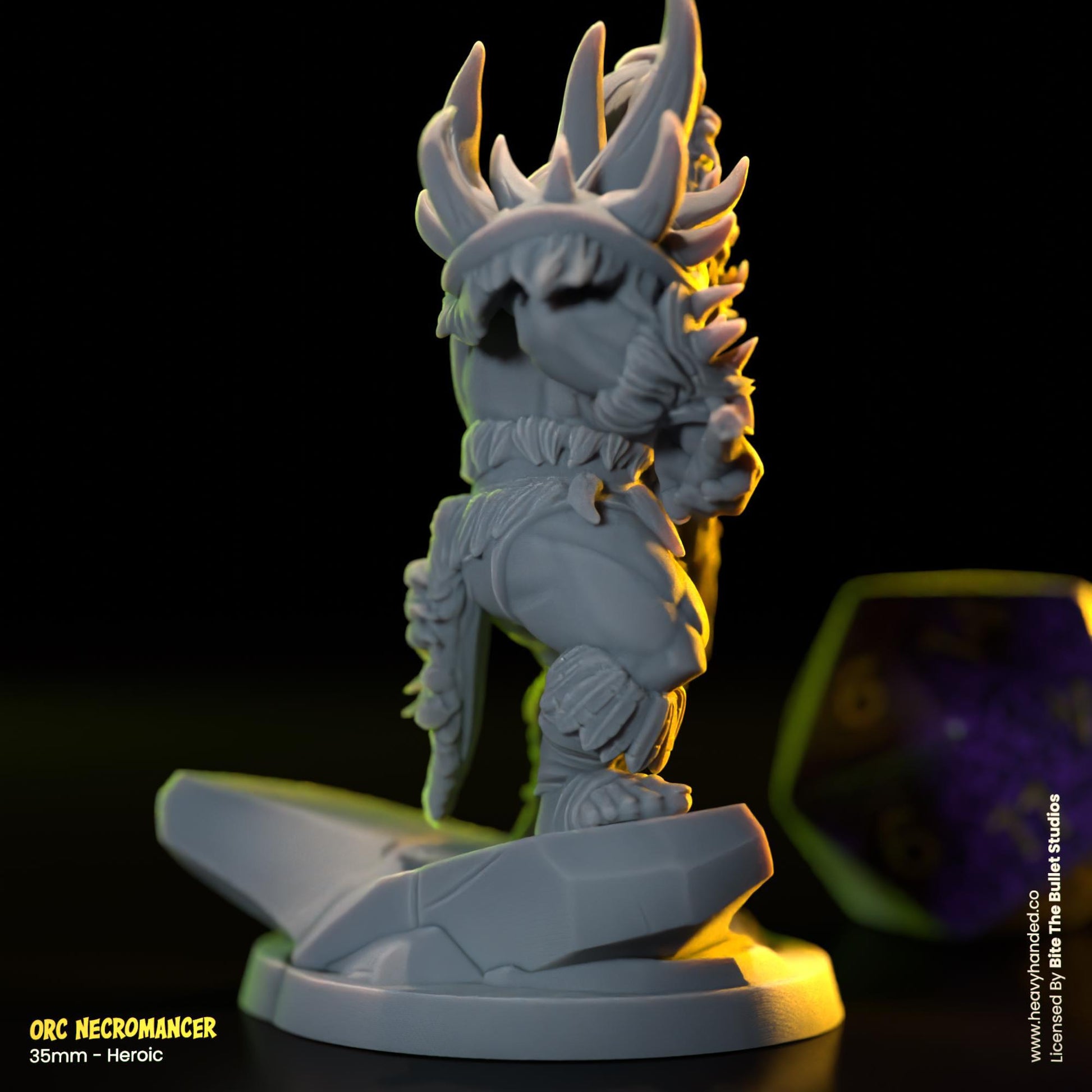 Orc Necromancer | Bite the Bullet | Orcs | Tabletop RPG and D&D Fantasy Miniature
