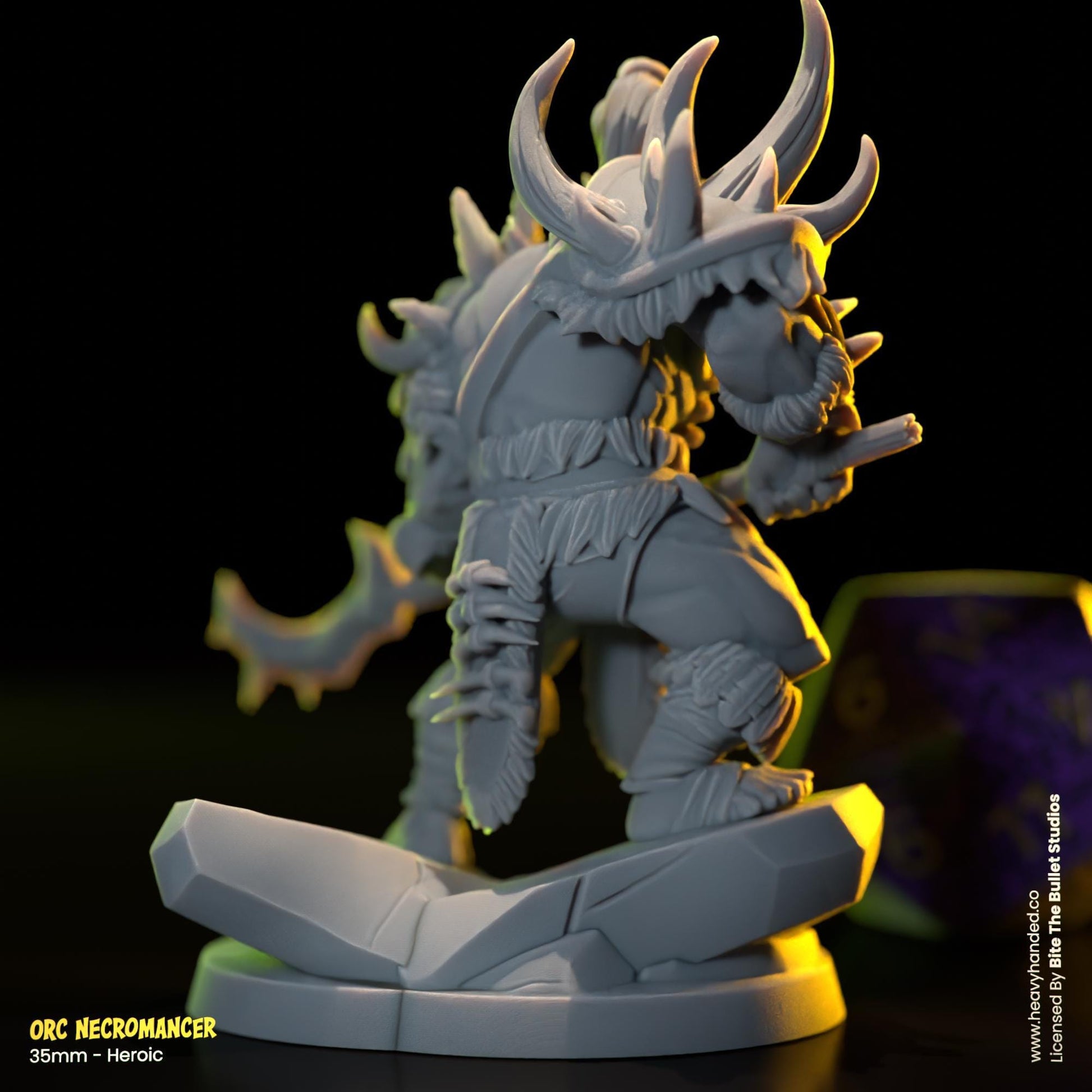 Orc Necromancer | Bite the Bullet | Orcs | Tabletop RPG and D&D Fantasy Miniature