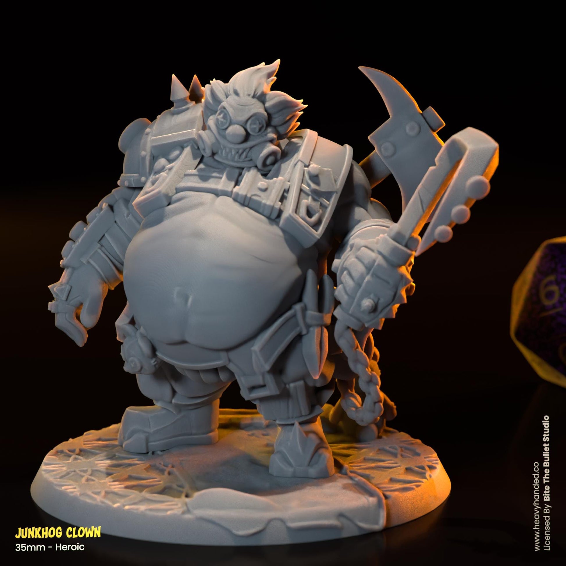 Junkhog Clown Miniature | Post-Apocalyptic Brute for Tabletop RPGs