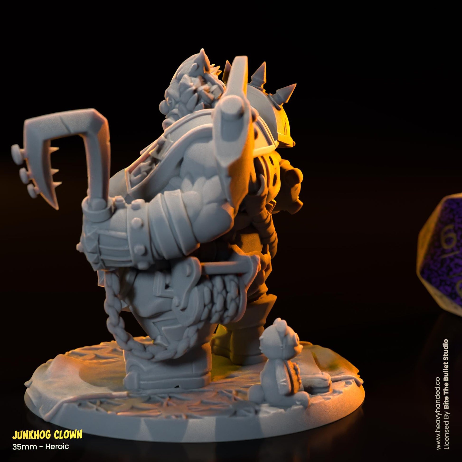 Junkhog Clown Miniature | Post-Apocalyptic Brute for Tabletop RPGs