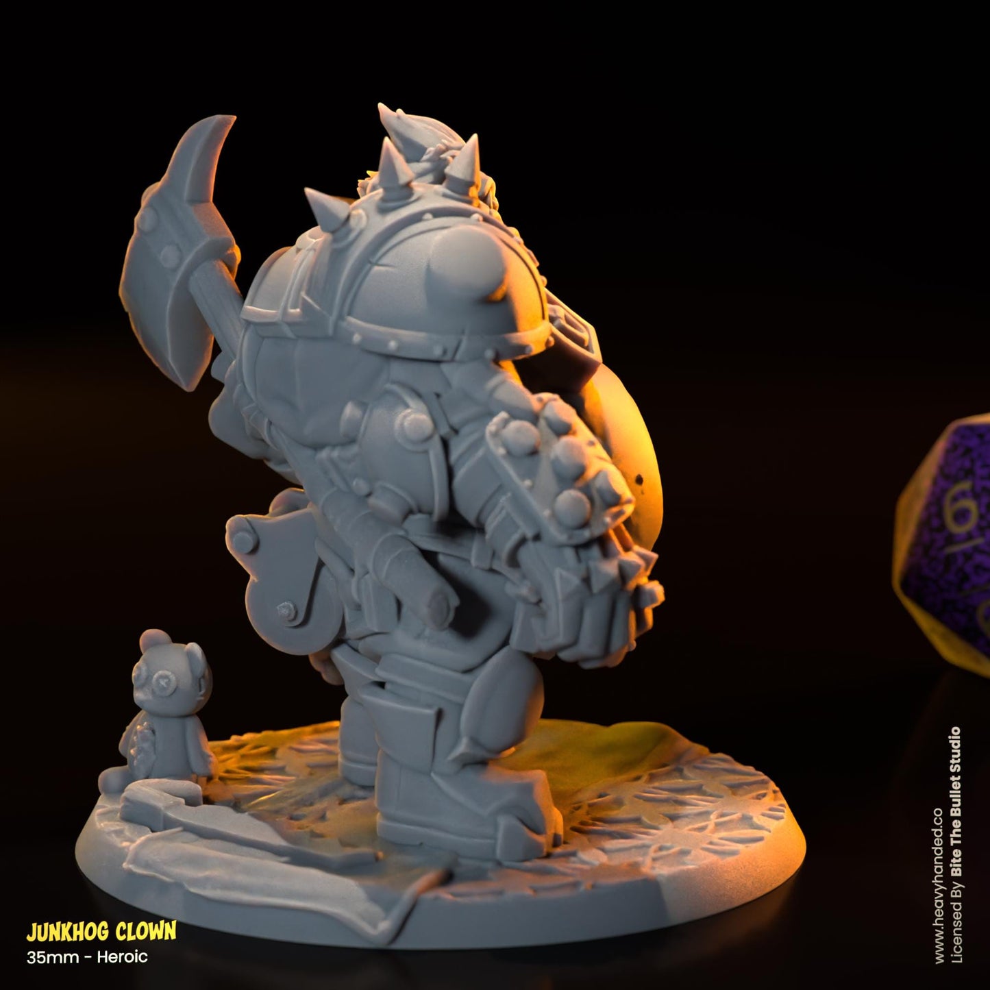 Junkhog Clown Miniature | Post-Apocalyptic Brute for Tabletop RPGs