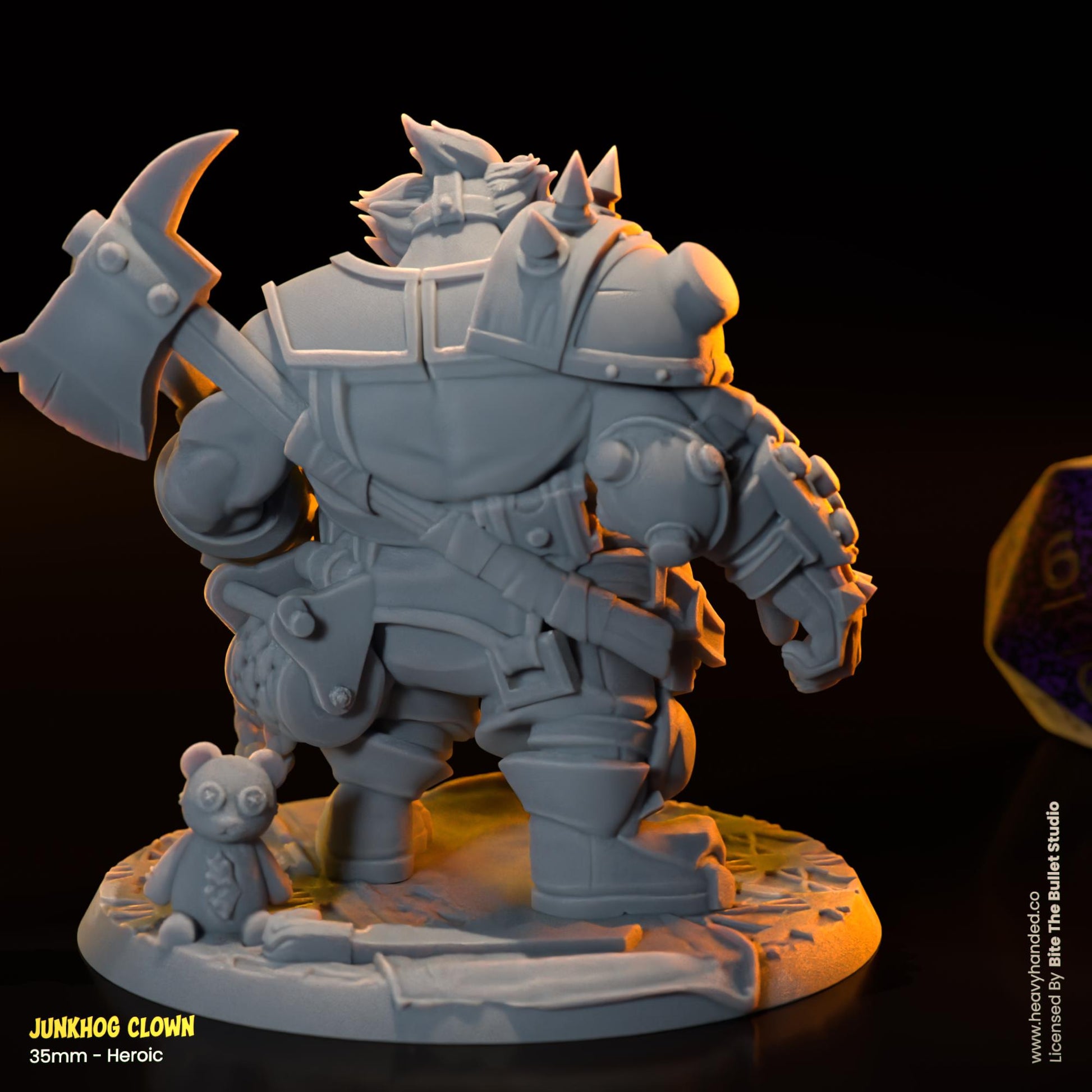 Junkhog Clown Miniature | Post-Apocalyptic Brute for Tabletop RPGs