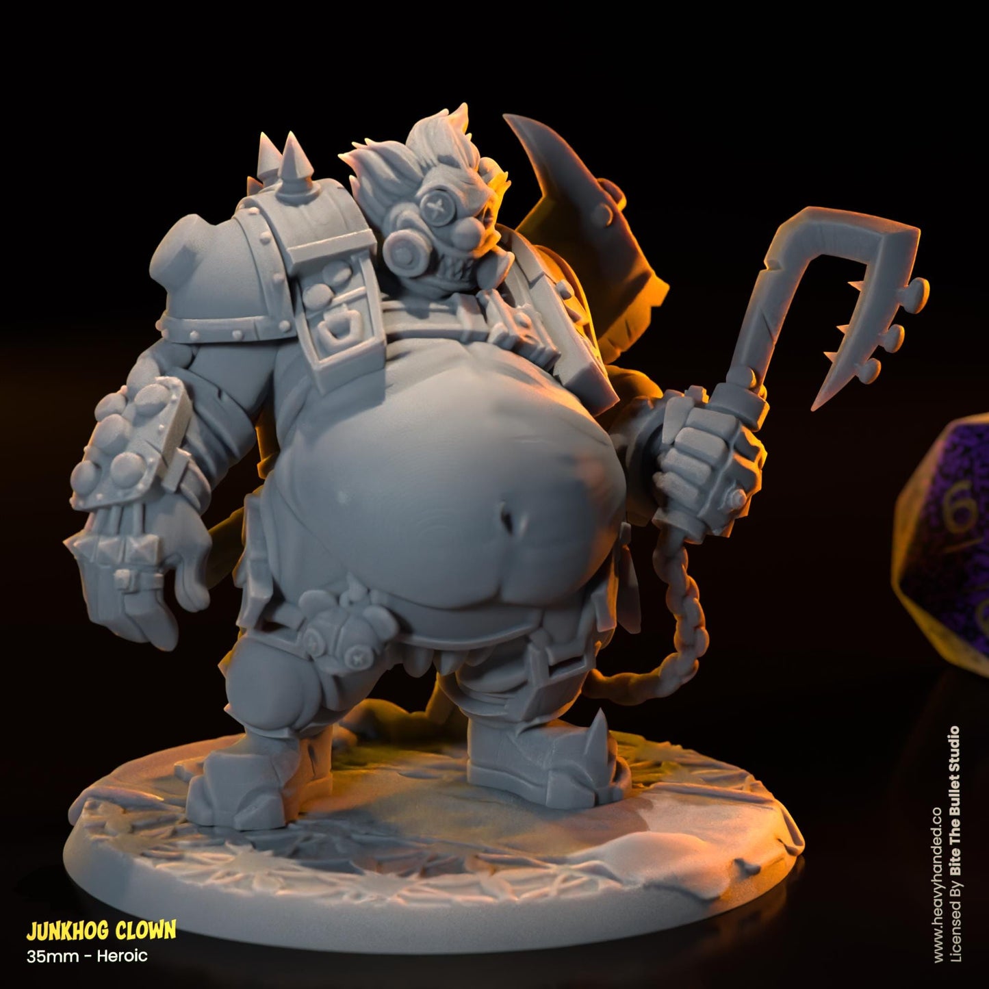 Junkhog Clown Miniature | Post-Apocalyptic Brute for Tabletop RPGs