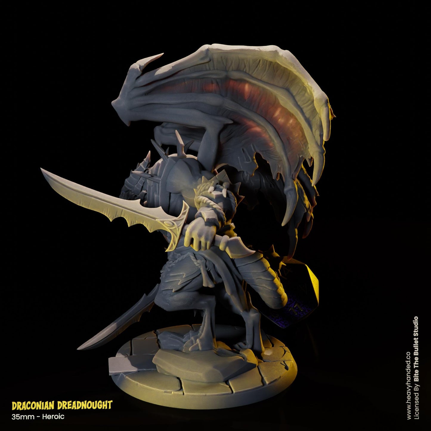 Draconian Dreadnought D&D RPG 35mm Miniature