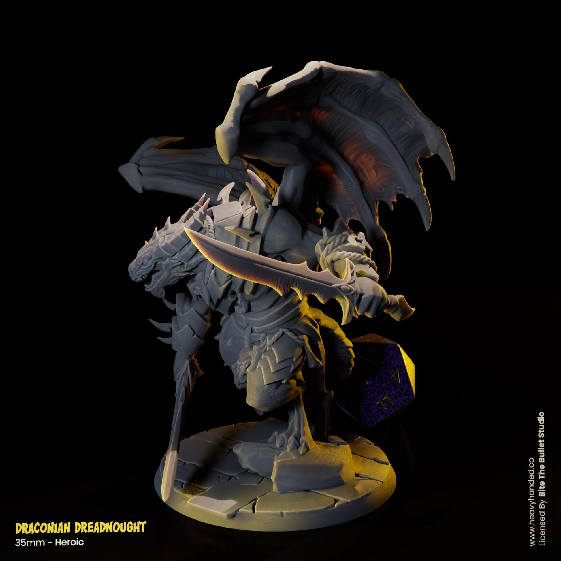 Draconian Dreadnought D&D RPG 35mm Miniature