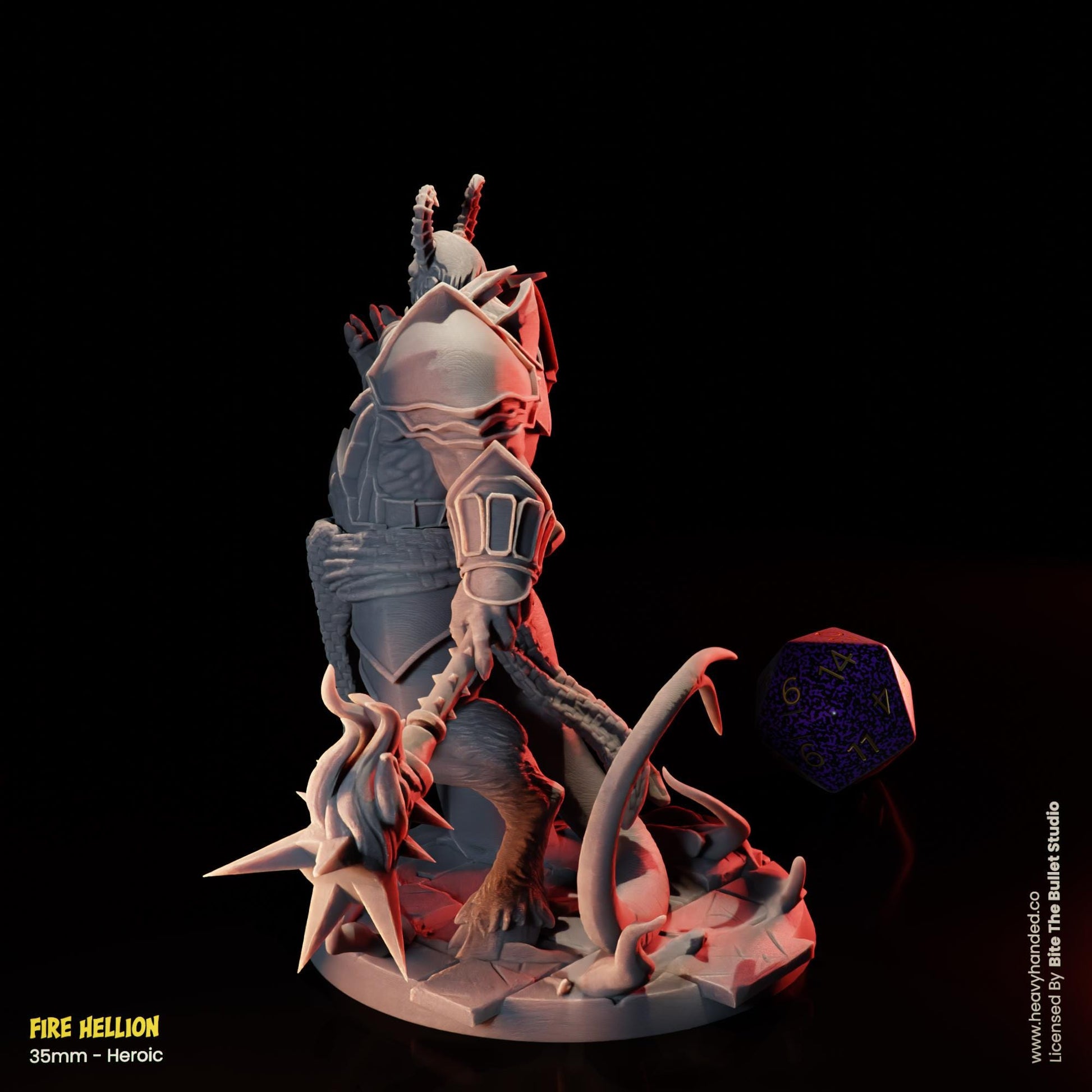 Fire Hellion Miniature | Infernal Demon for Fantasy RPGs