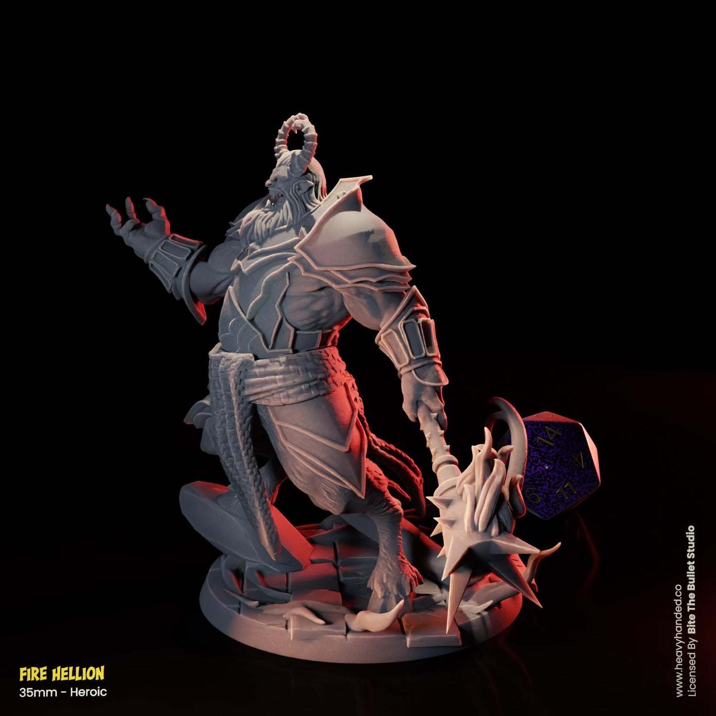 Fire Hellion Miniature | Infernal Demon for Fantasy RPGs